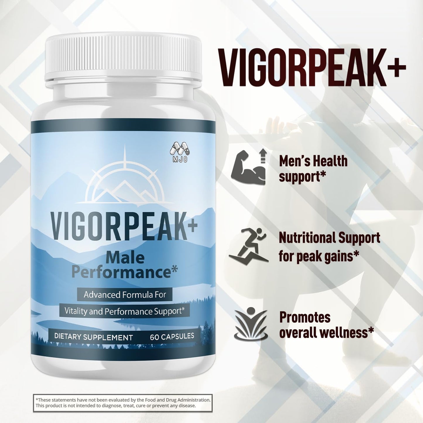 MJO Vigorpeak Men's Health Capsules 60 Count
