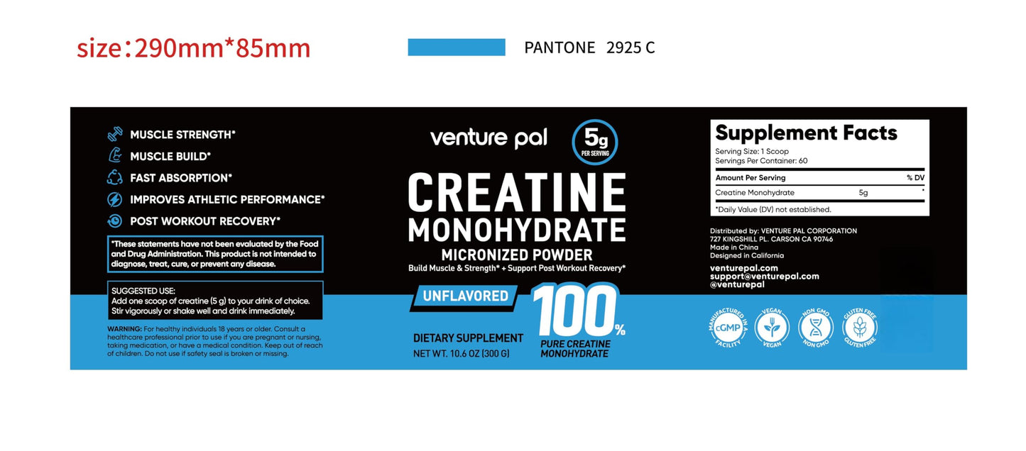 Venture Pal Creatine Monohydrate Powder 13.4 Ounces