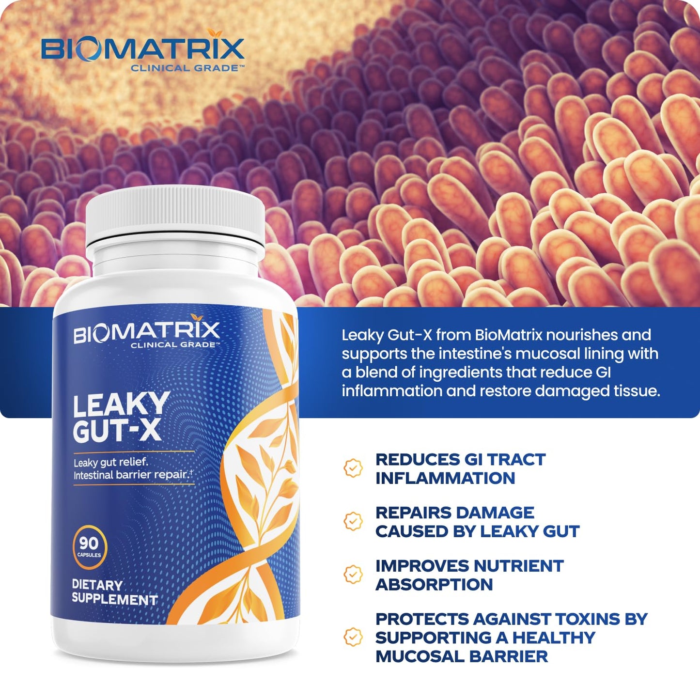BioMatrix Leaky Gut Repair Capsule, 90 Count