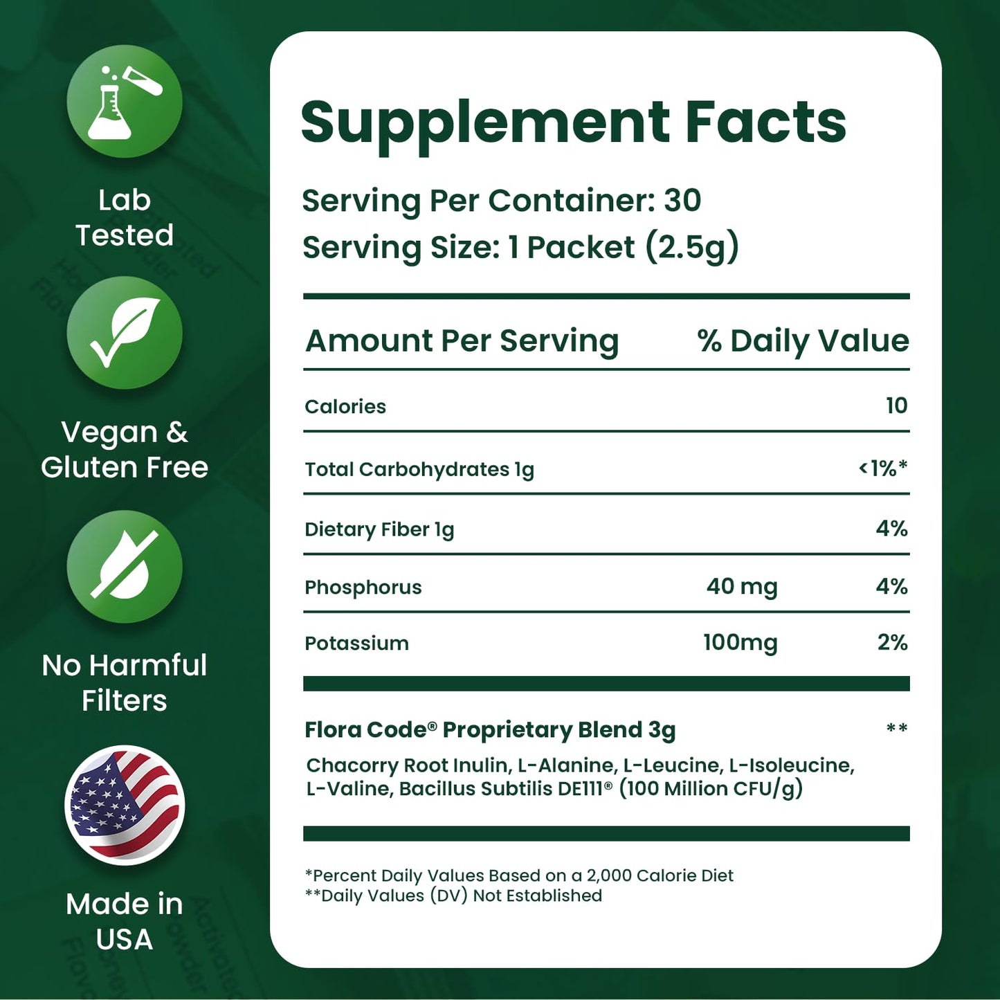 Flora Code Probiotic Powder 4.01 Ounce