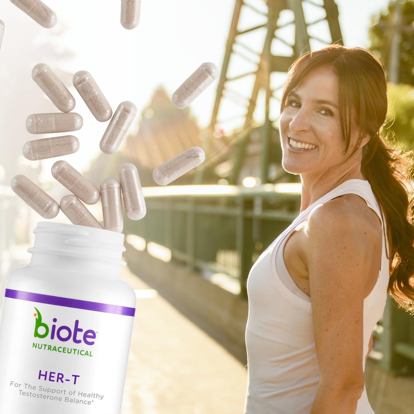 Biote HER-T Healthy Testosterone Balance Support for Women, 30 Capsules