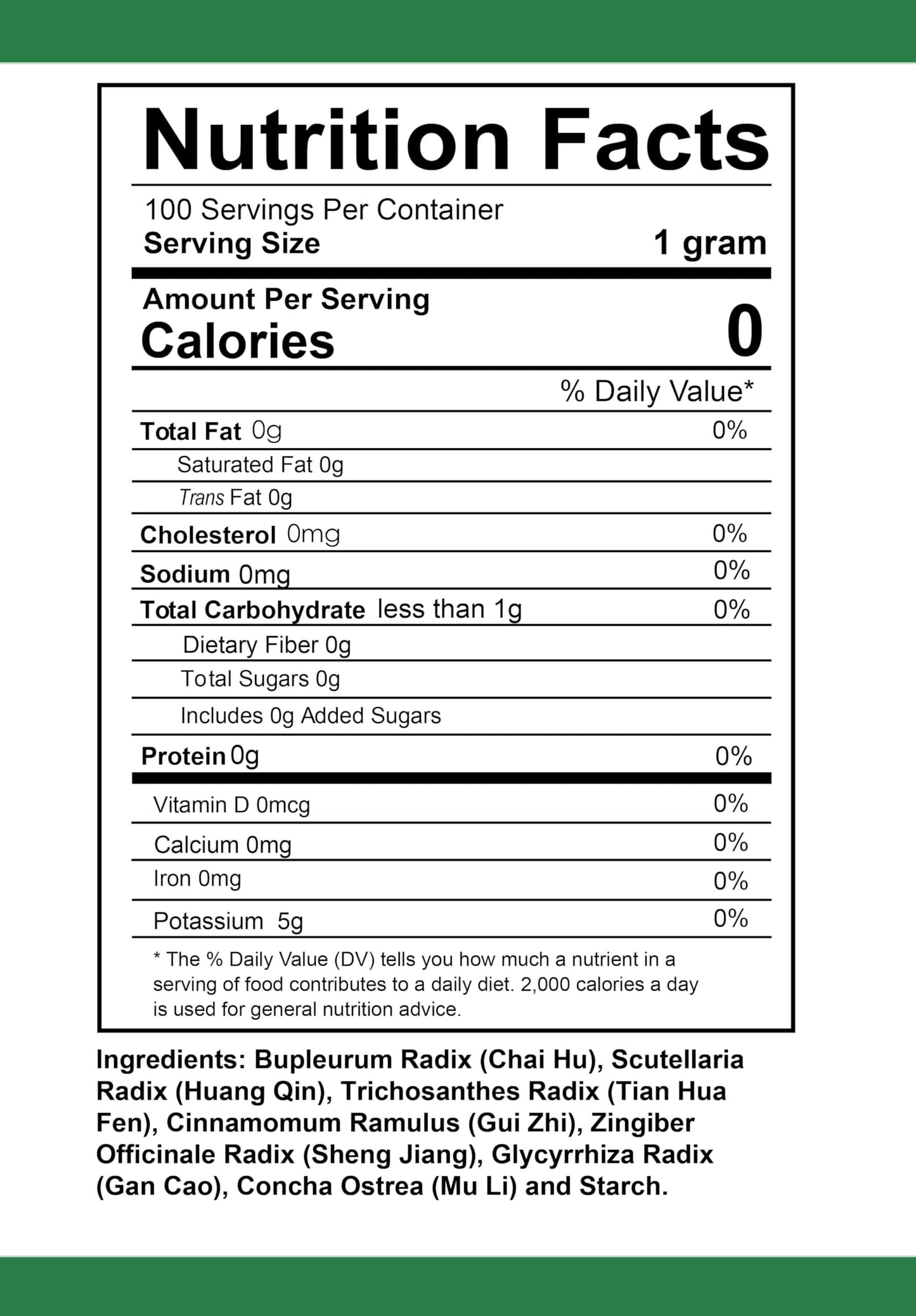Health Herbal Chai Hu Gui Jiang Tang/Bupleurum Cinnamon & Ginger Decoction Granule Powder 3.53 oz