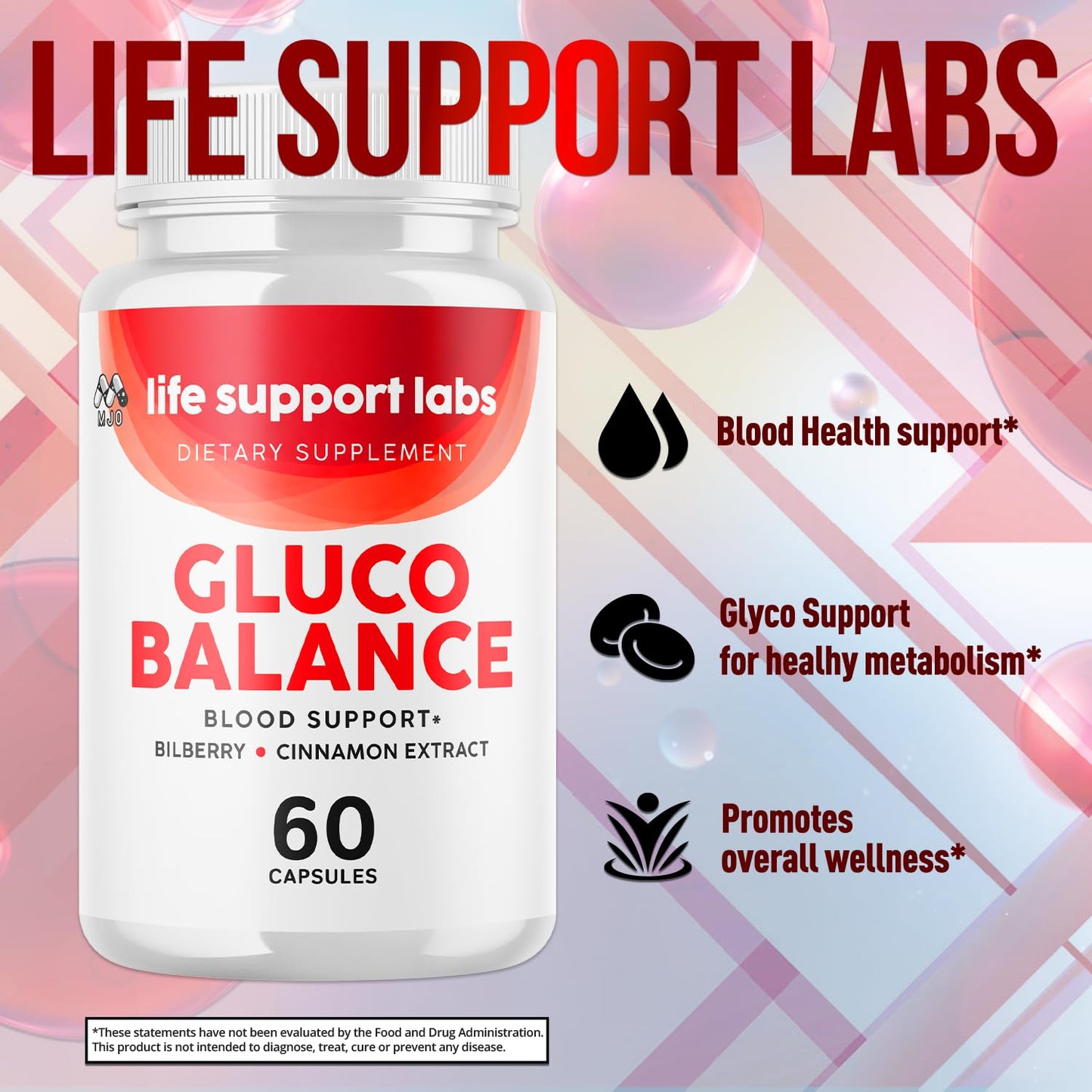 MJO Life Support Labs Blood Health Capsules, 120 Capsules