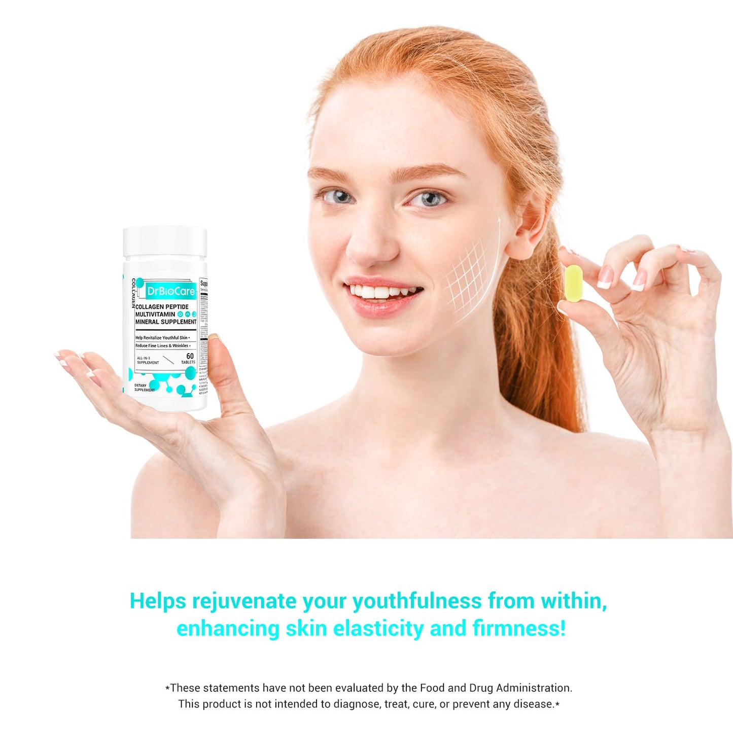 DrBioCare Collagen Peptides for Women Tablet, 60 Tablets