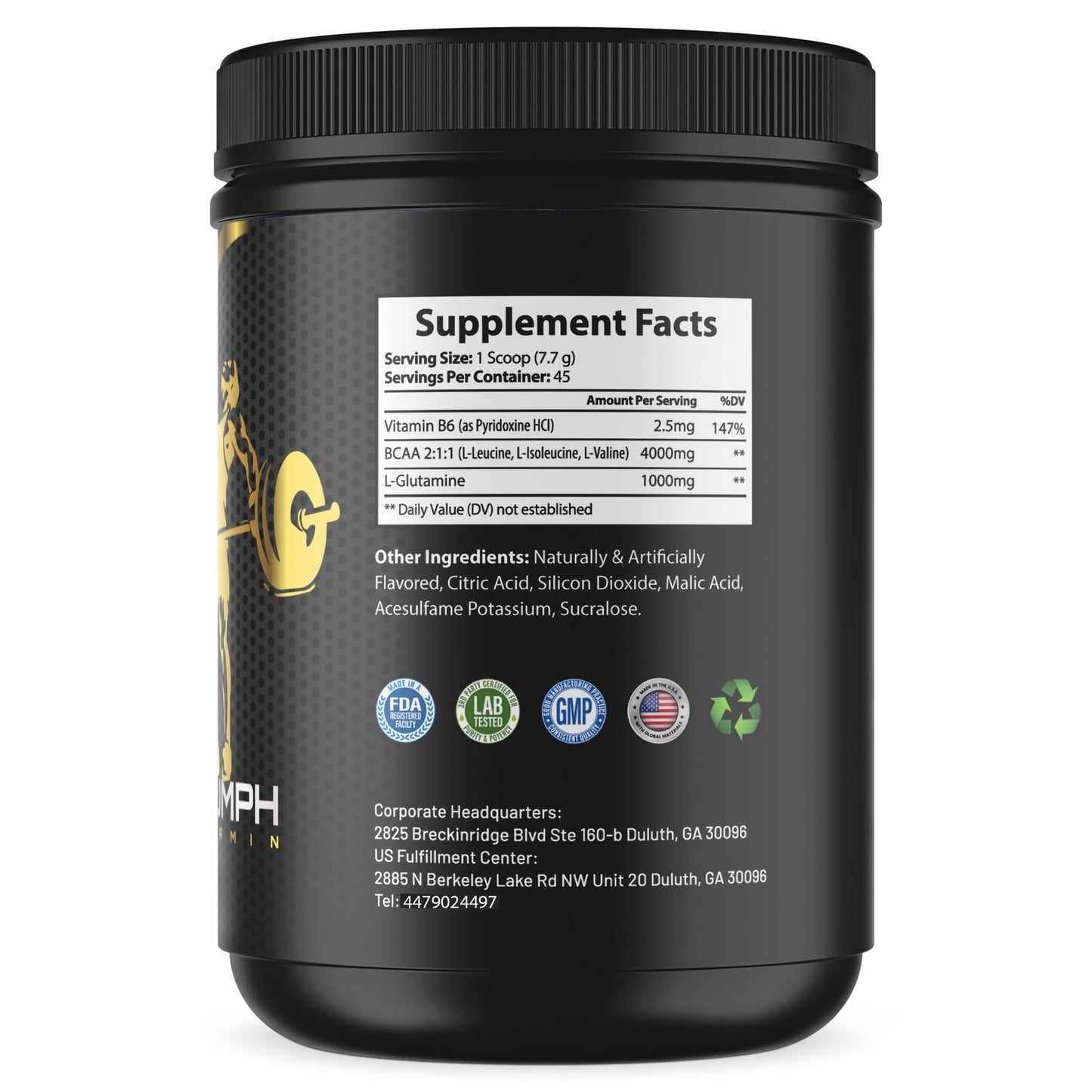 Triumph Vitamin BCAA Powder 7.7 Ounce