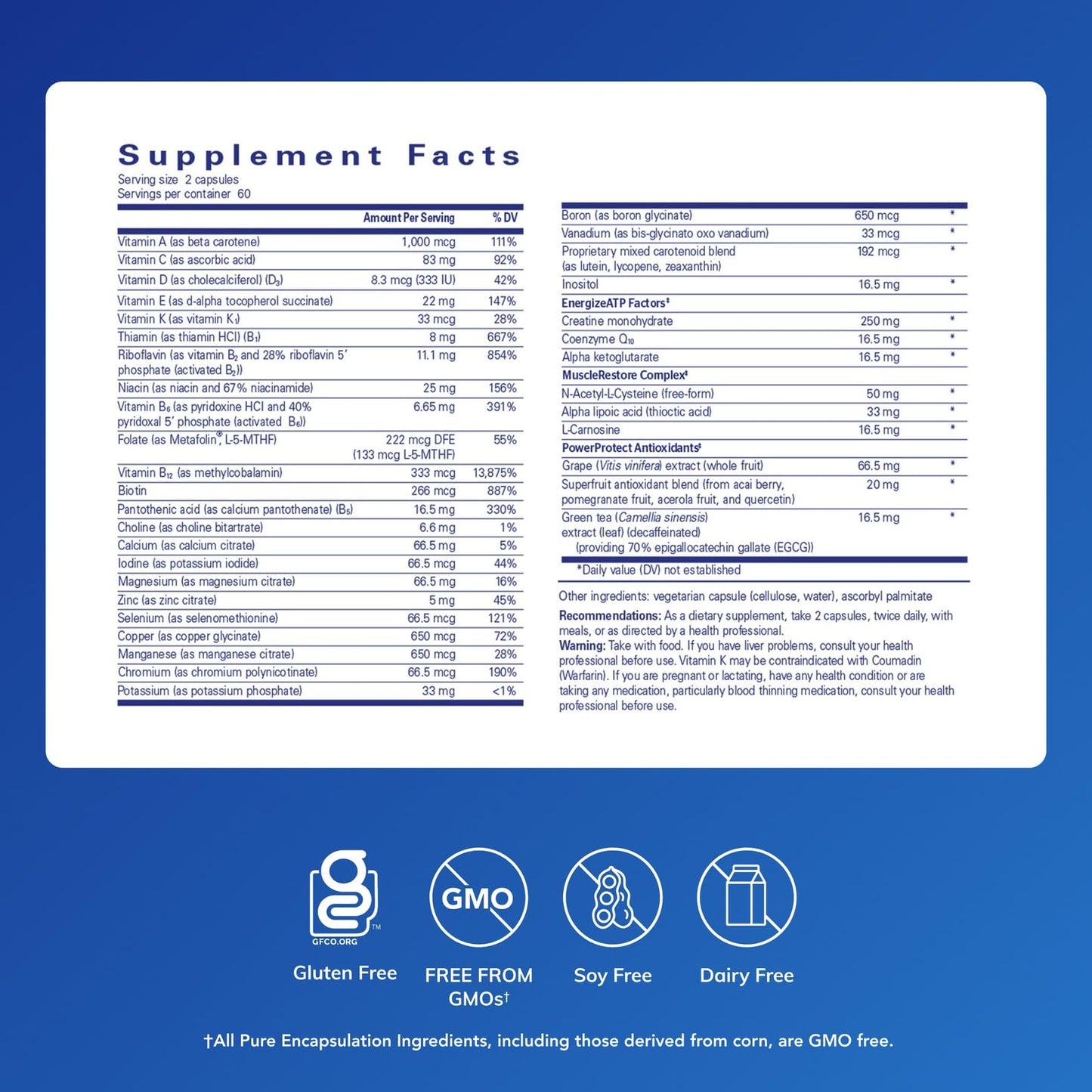 Pure Encapsulations Athletic Nutrients Capsule 120
