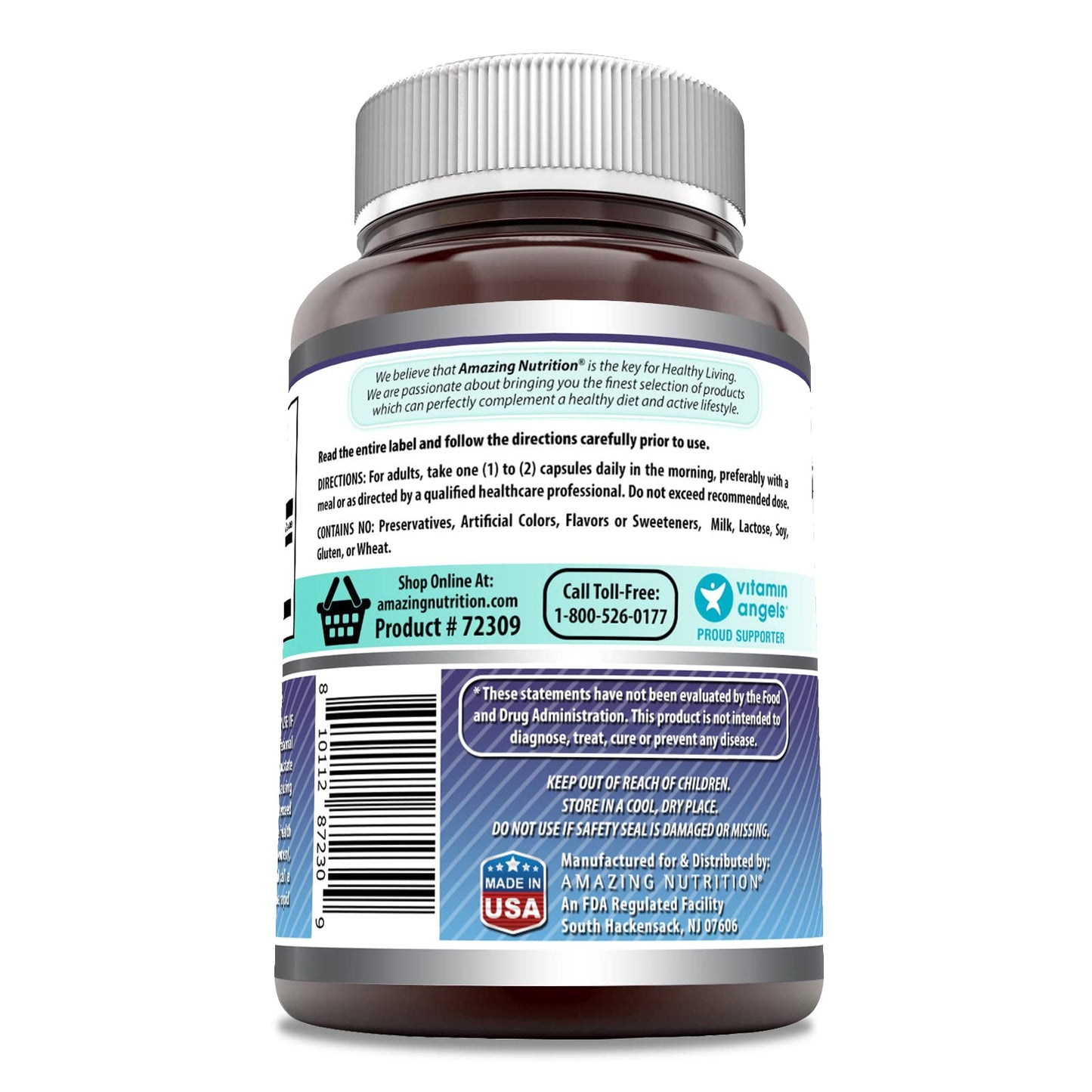 Amazing Nutrition DHEA 50 mg Dehydroepiandrosterone Capsule 240 Count