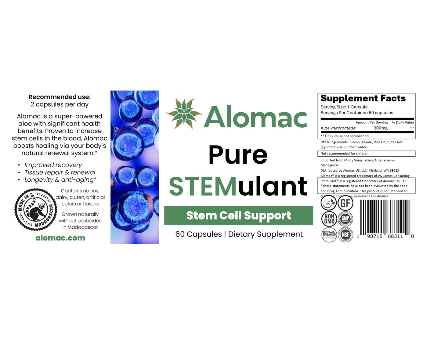 Alomac Pure STEMulant Aloe macroclada 60 Capsules