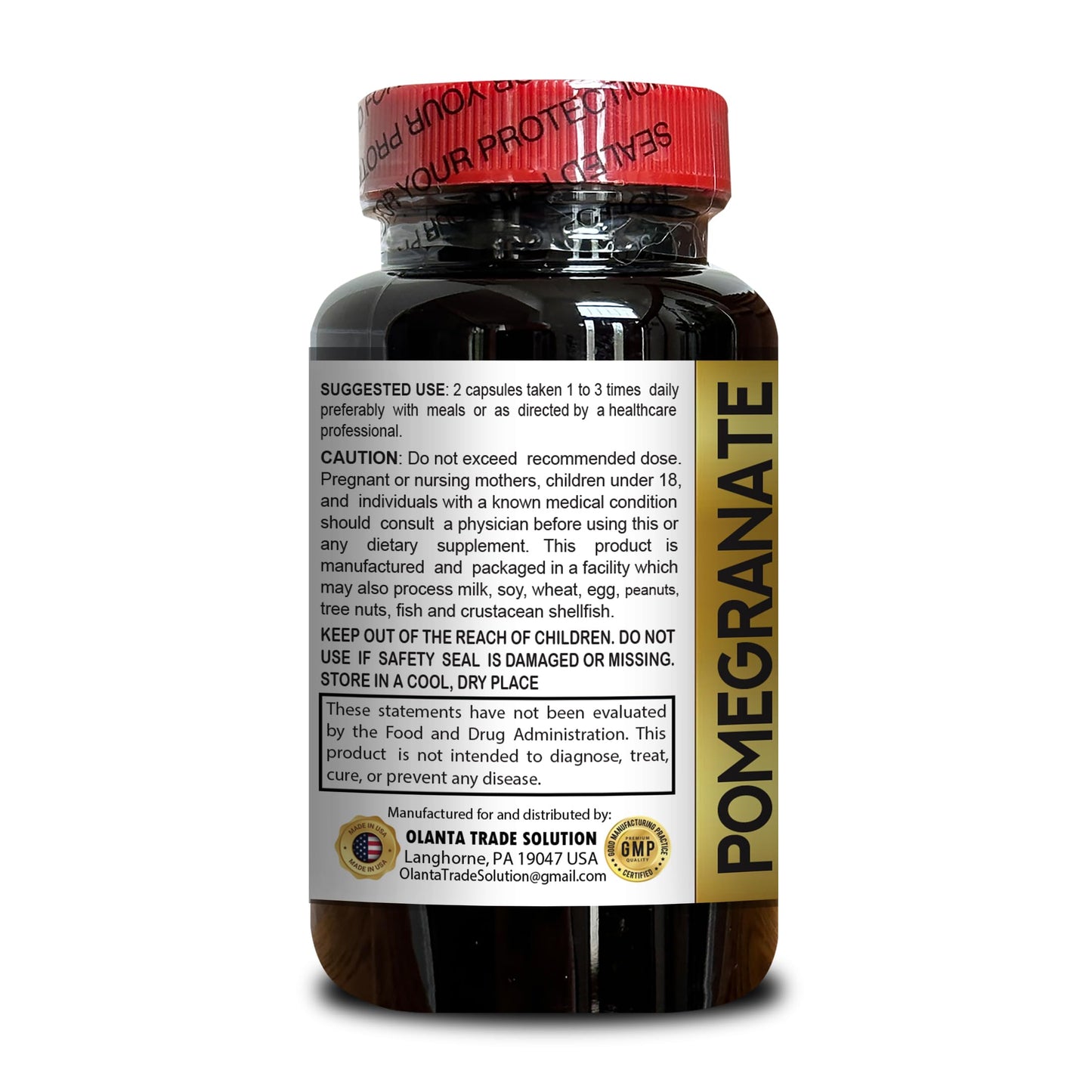 OLANTA TRADE SOLUTION Pomegranate Extract 120 Capsules