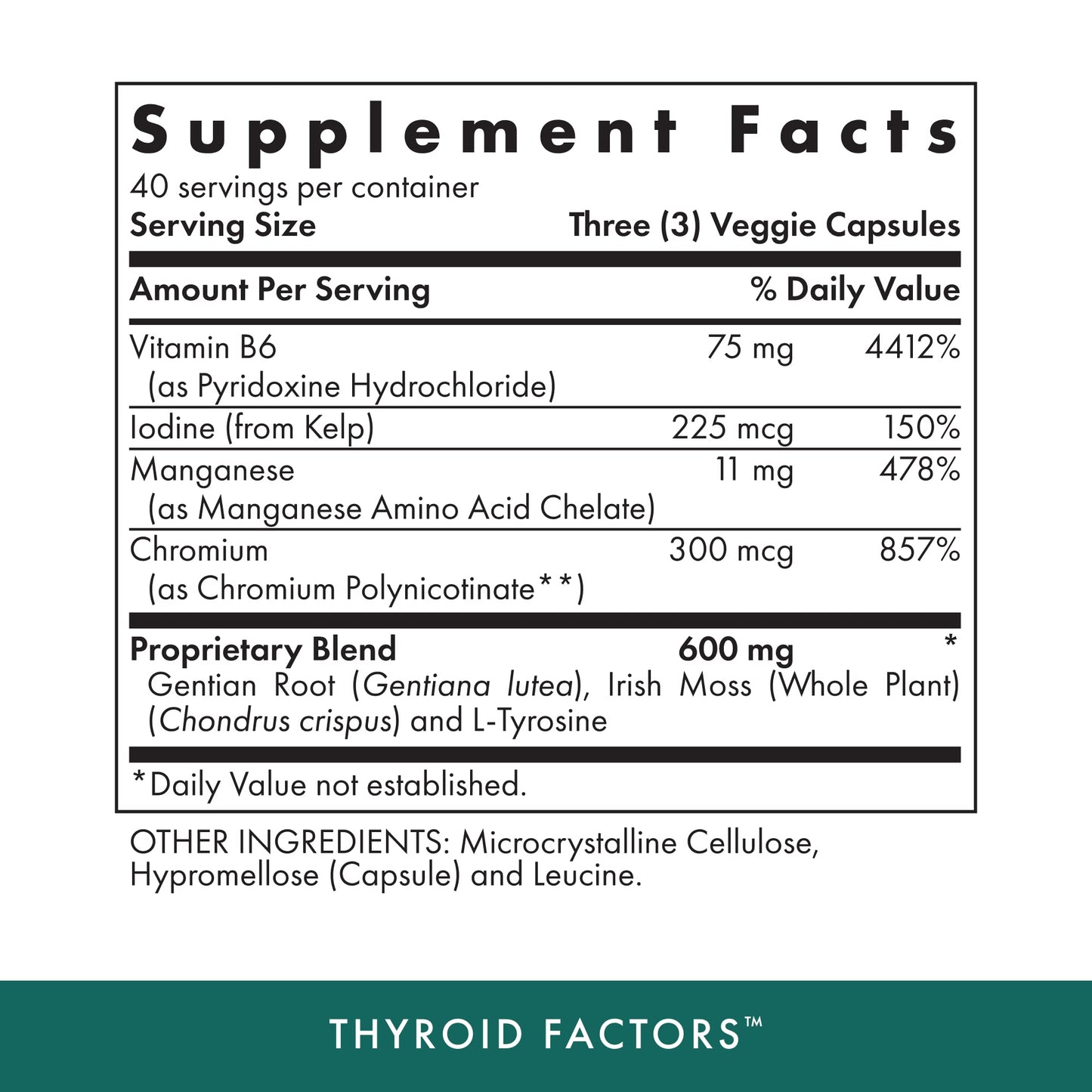MICHAEL'S Thyroid Factors Capsule, 120 Count