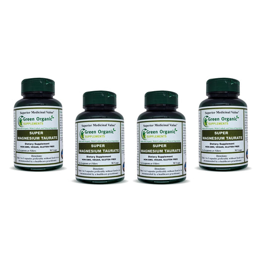 Green Organic Supplements Magnesium Taurate High Absorbable 90 Capsules