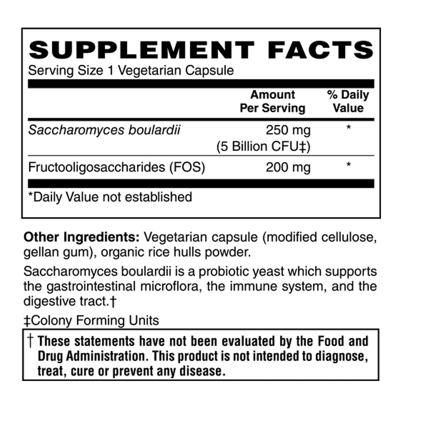 Holly Hill Health Foods Saccharomyces boulardii Capsules, 90 Count