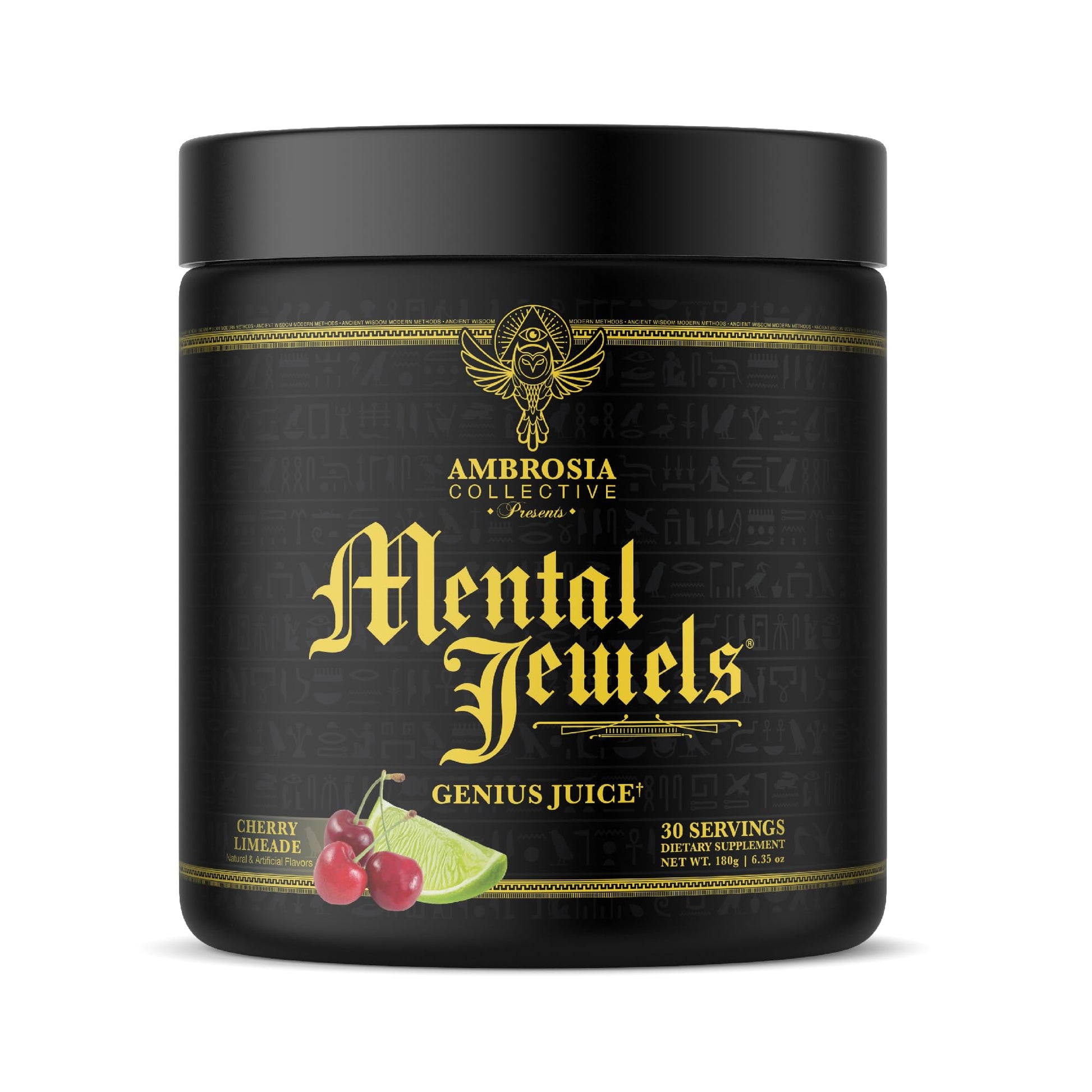 Ambrosia Mental Jewels Nootropic Brain Supplement Powder, 6.35 Ounce