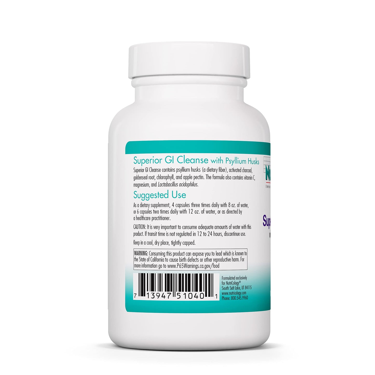 Nutricology Superior GI Cleanse Supplement Capsule 100 Count