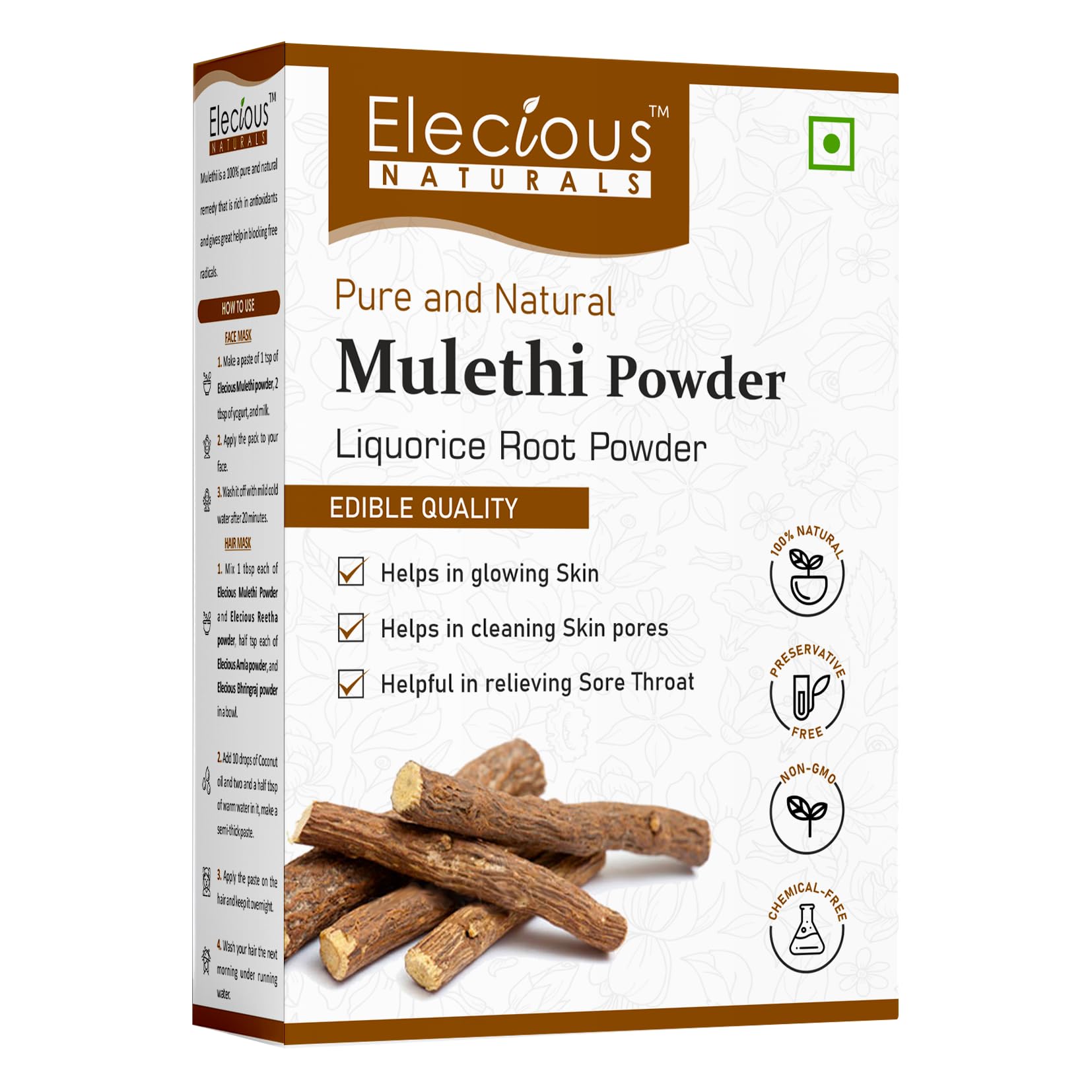 Elecious Mulethi Powder 7.05 Ounce Pack of 1