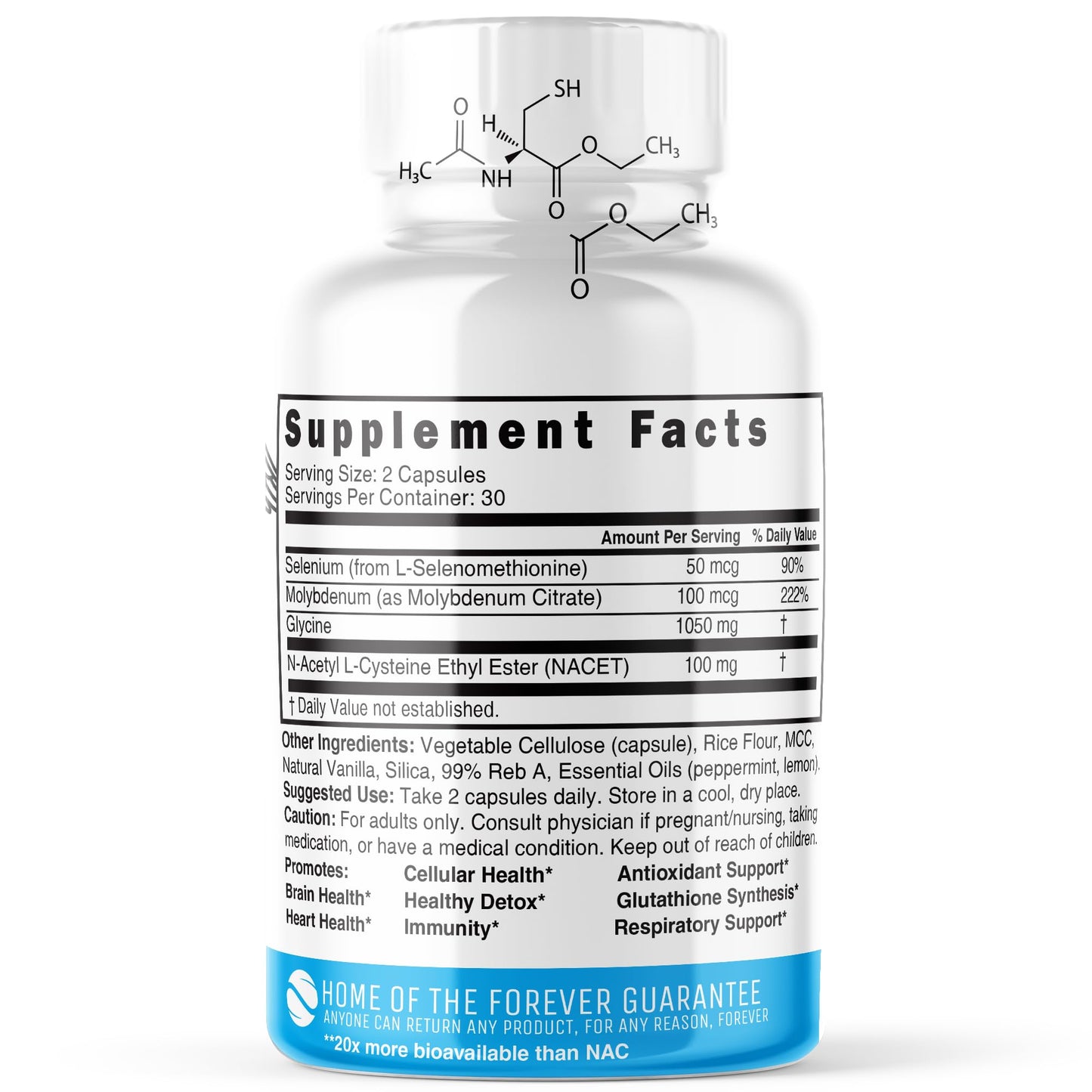 Nature's Fusions GlyNAC-ET NAC Supplement N-Acetyl Cysteine Ethyl Ester, Capsules, 120 Count