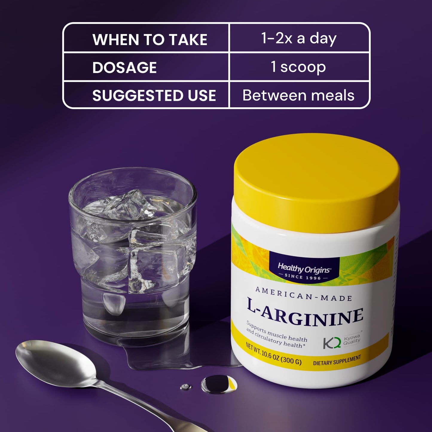 Healthy Origins L-Arginine Powder 5,000 mg per Serving, 10.6 oz, 60 Servings