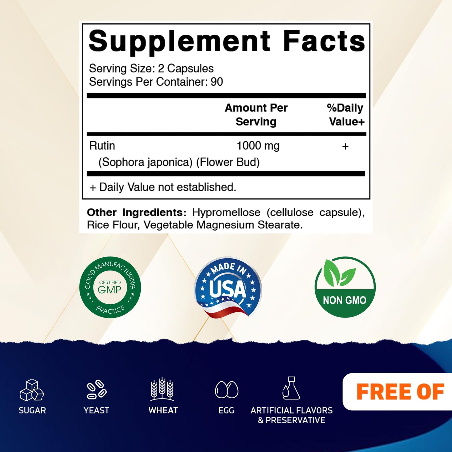Vitamatic Rutin (500 mg per Capsule) 180 Capsules