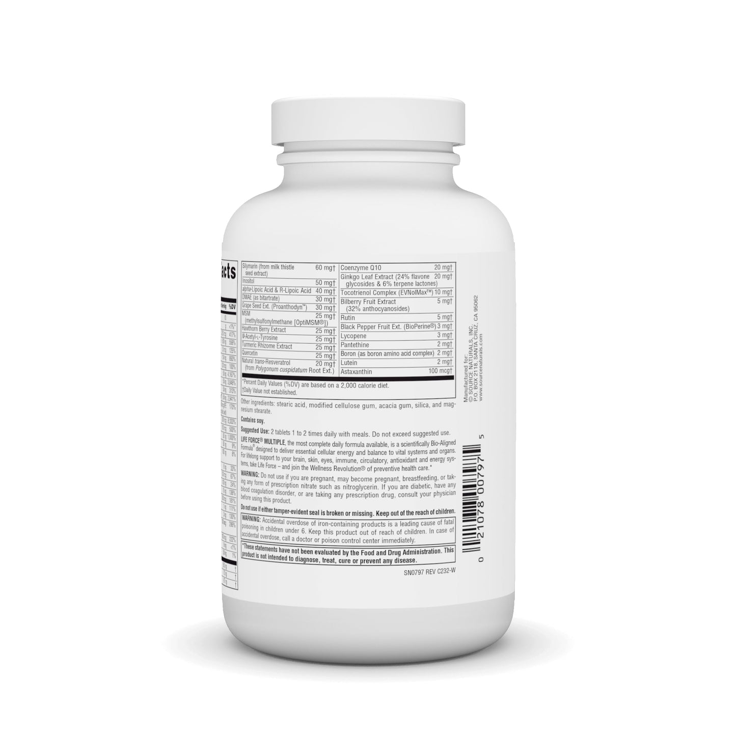 Source Naturals Life Force Multiple Daily Multivitamin, 120 Tablets