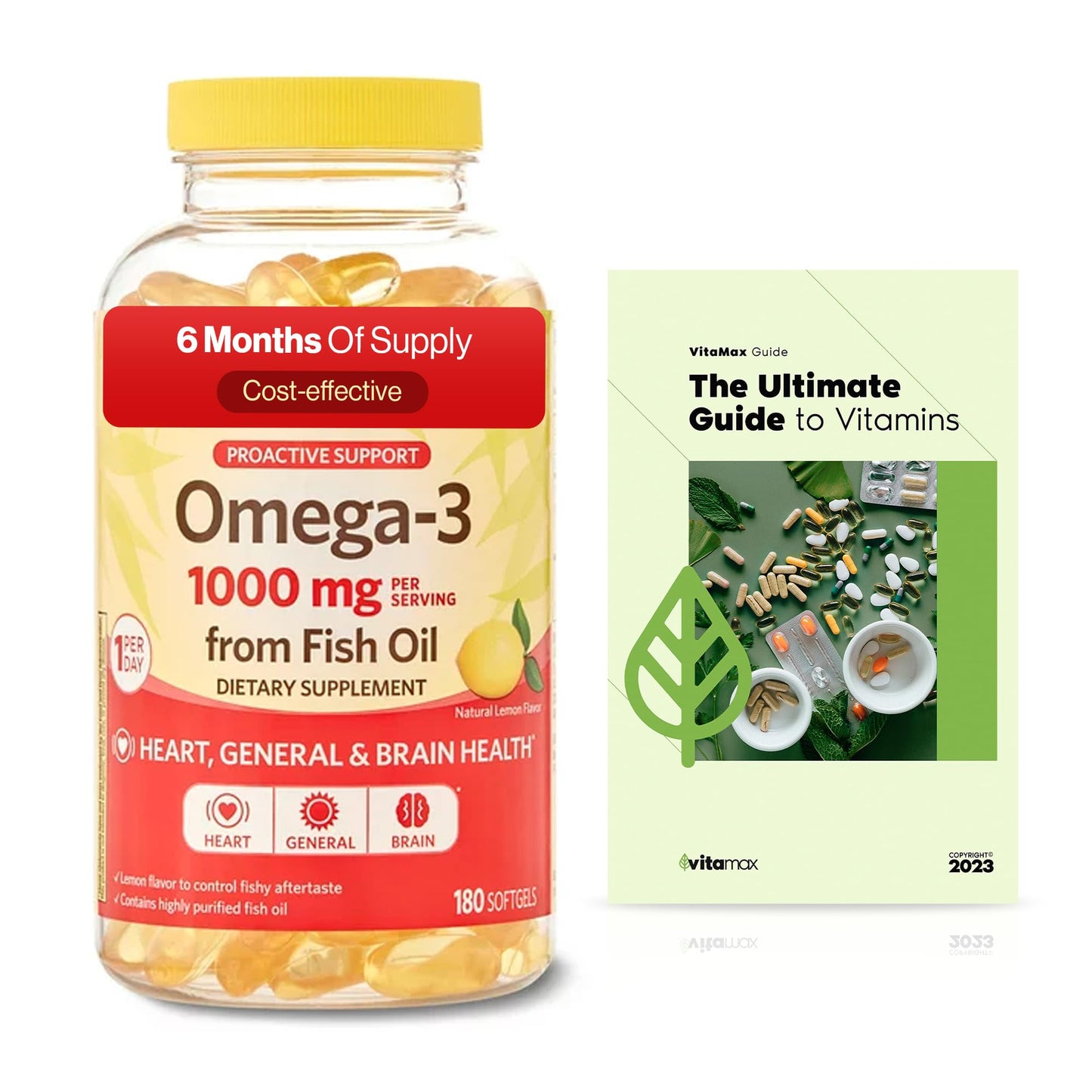 Generic Omega-3 from Fish Oil 1000 mg Softgels 180
