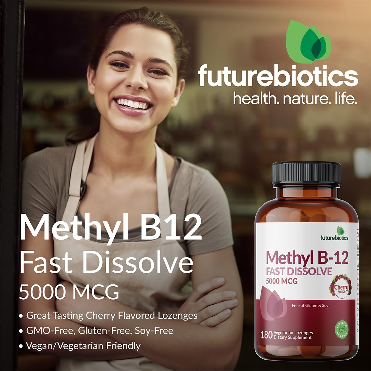 Futurebiotics Methyl B12 5000 MCG Vitamin B12 Methylcobalamin Tablet 60 Count