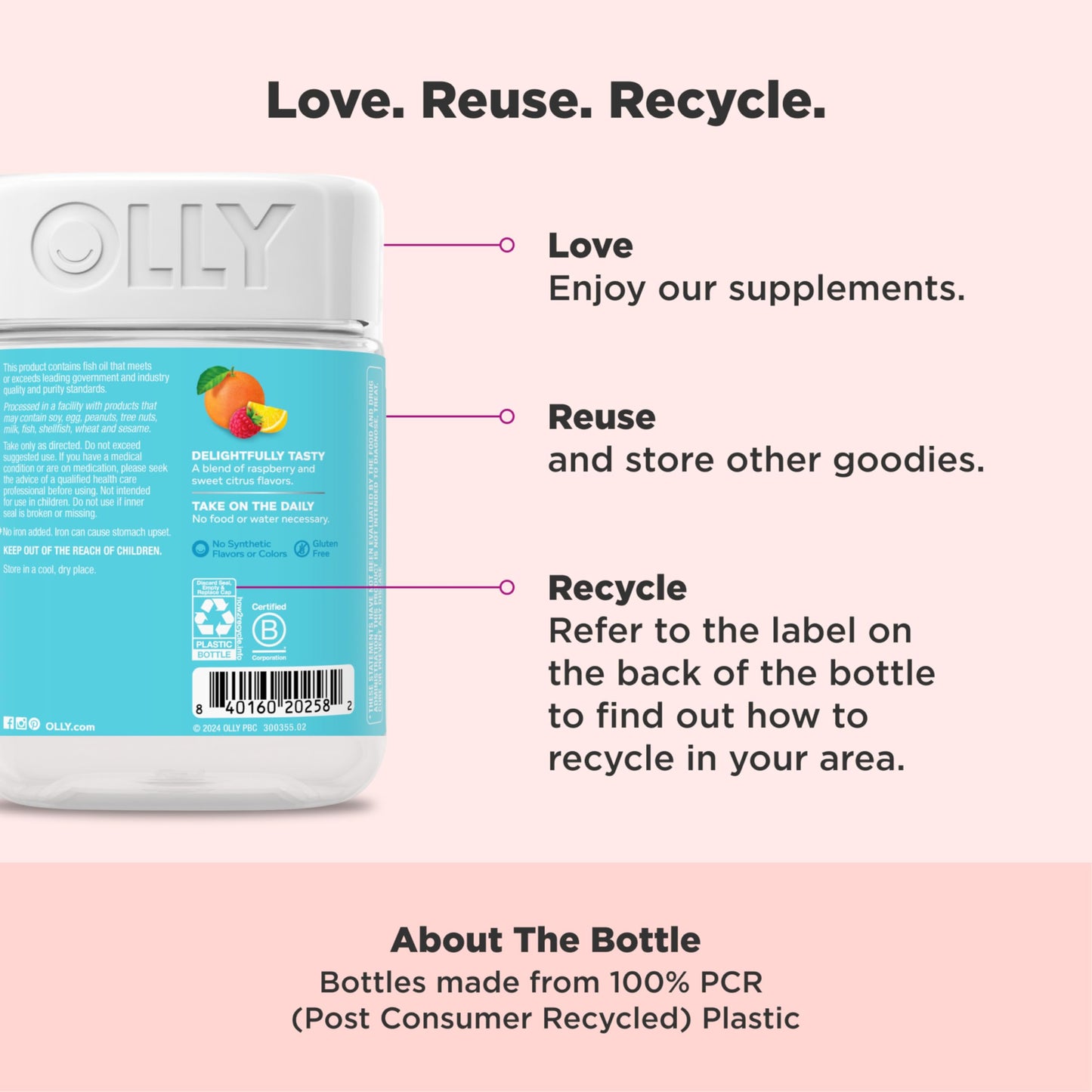 OLLY Prenatal Multivitamin Gummy, 168 Count