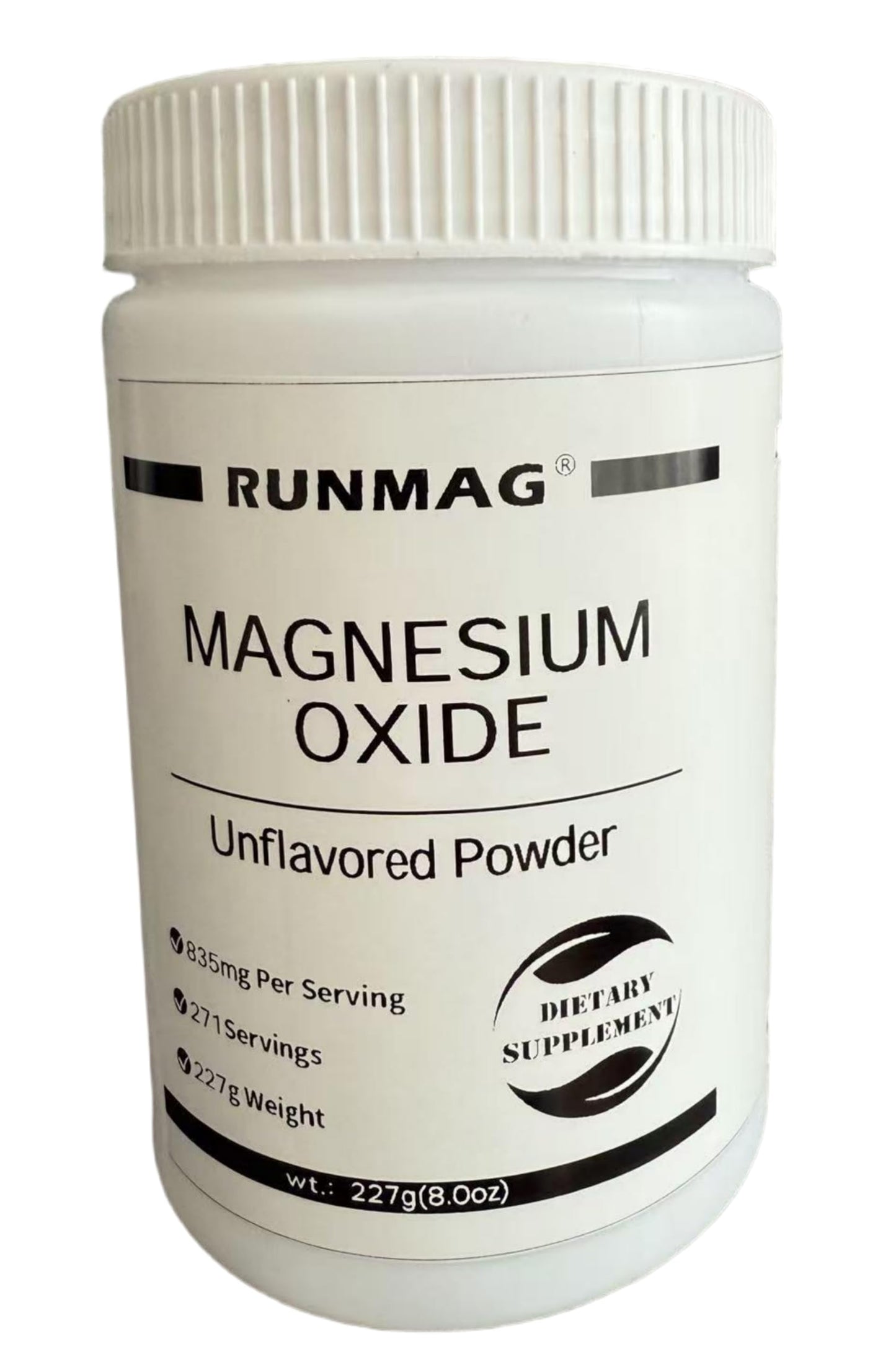 RUNMAG Pure Magnesium Oxide Food Grade Powder, 8