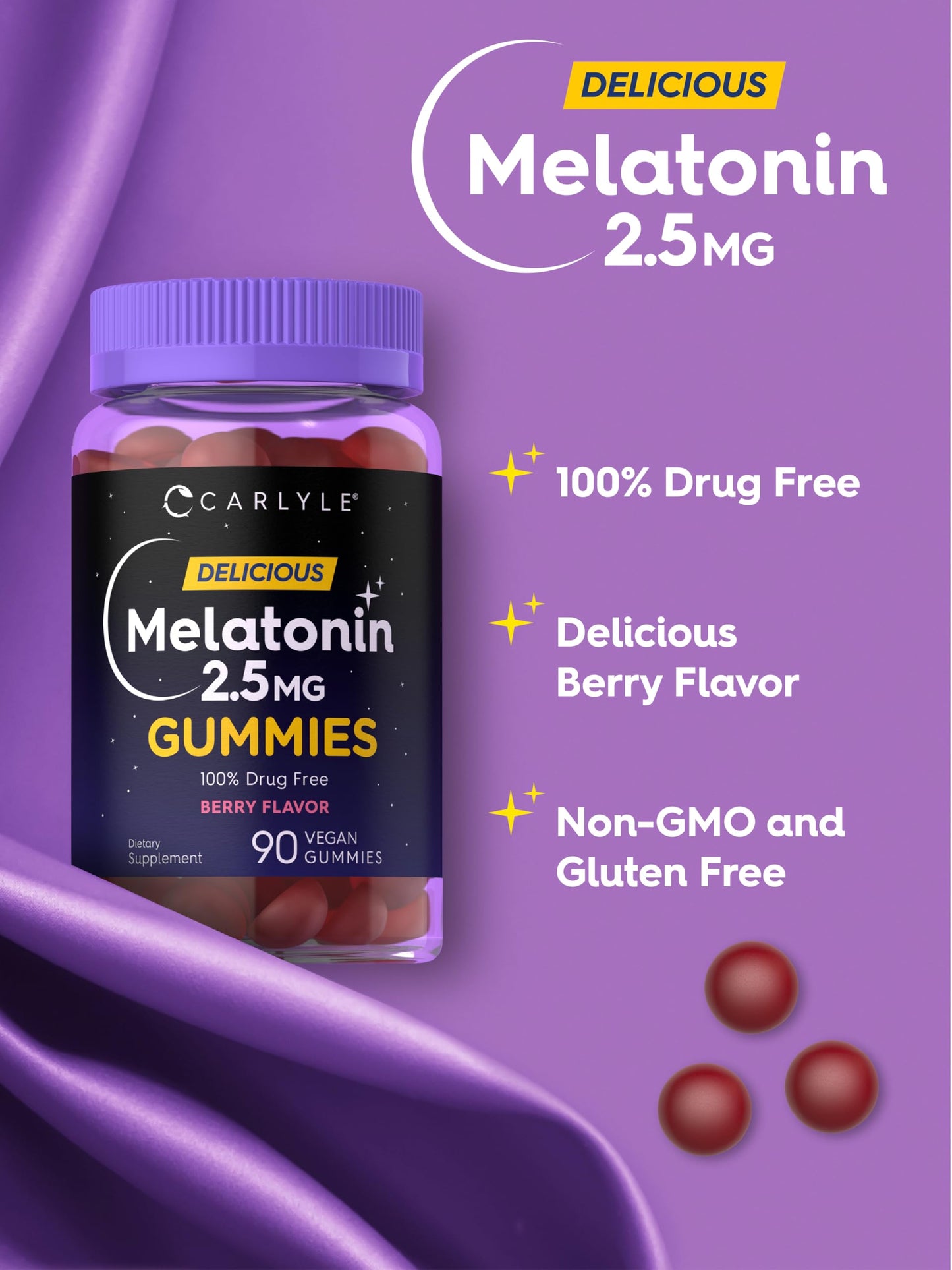 Carlyle Melatonin 2.5 mg Gummy 90 Count