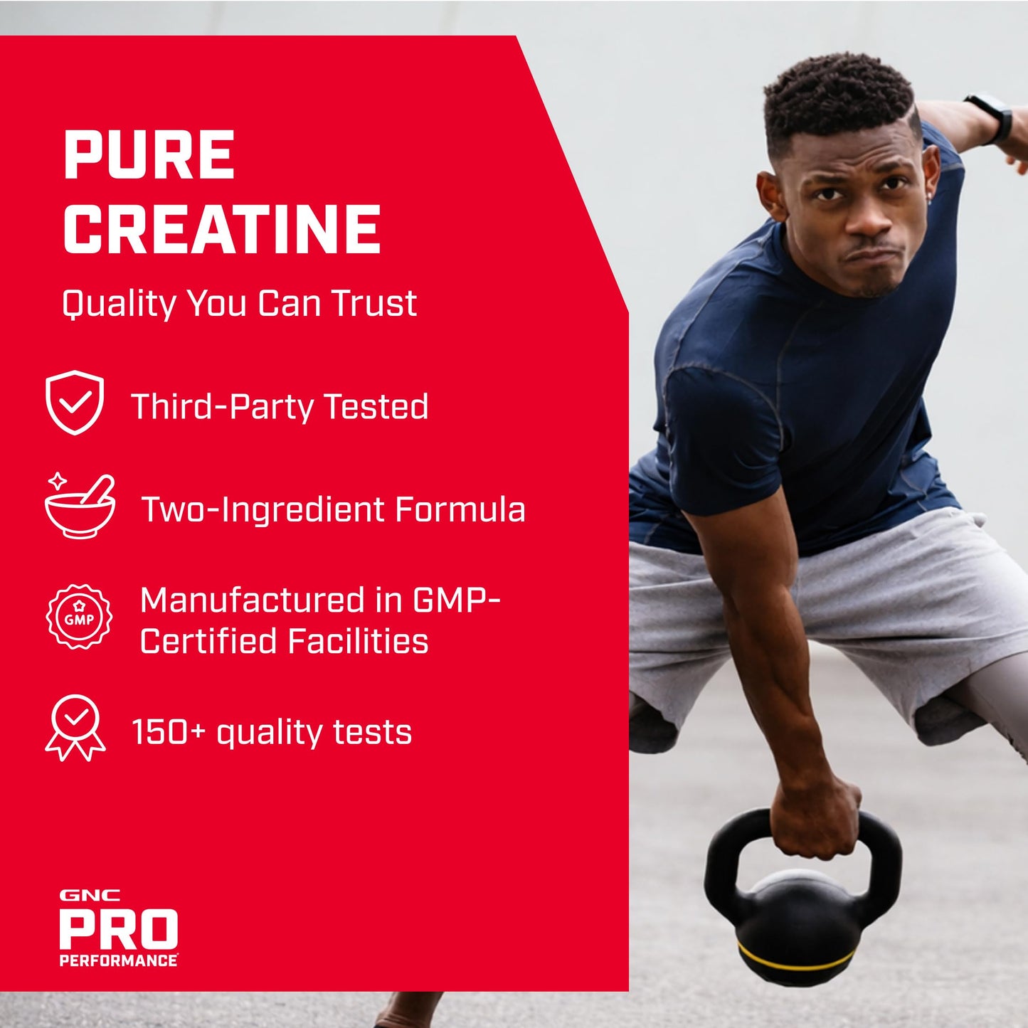 GNC Pro Performance Creatine Monohydrate + HMB Powder 8.9 Ounce