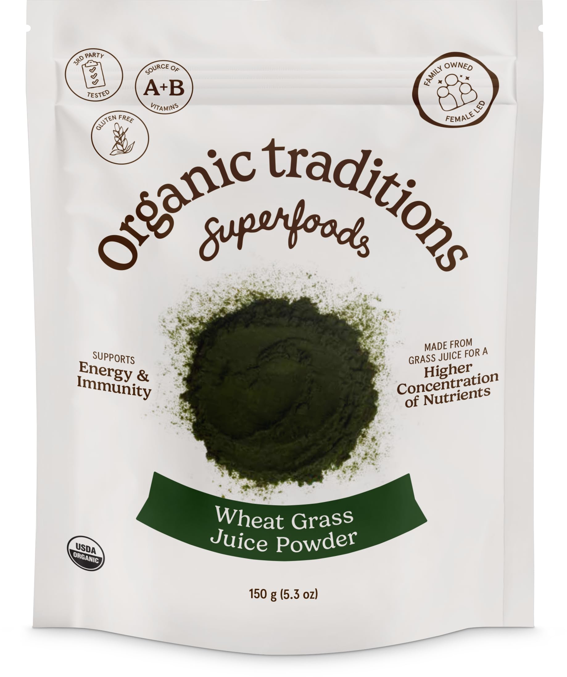 Organic Traditions Wheat Grass Powder 5.3 oz