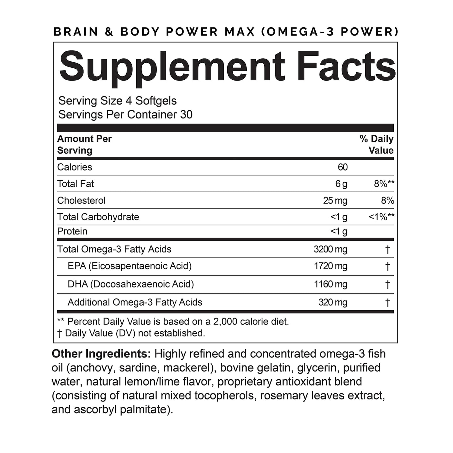 BRAINMD Brain & Body Power Max Capsules 420