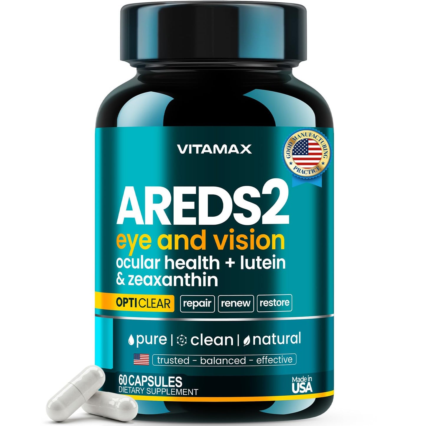 Vitamax AREDS 2 Eye Vitamins Capsule 60 Count