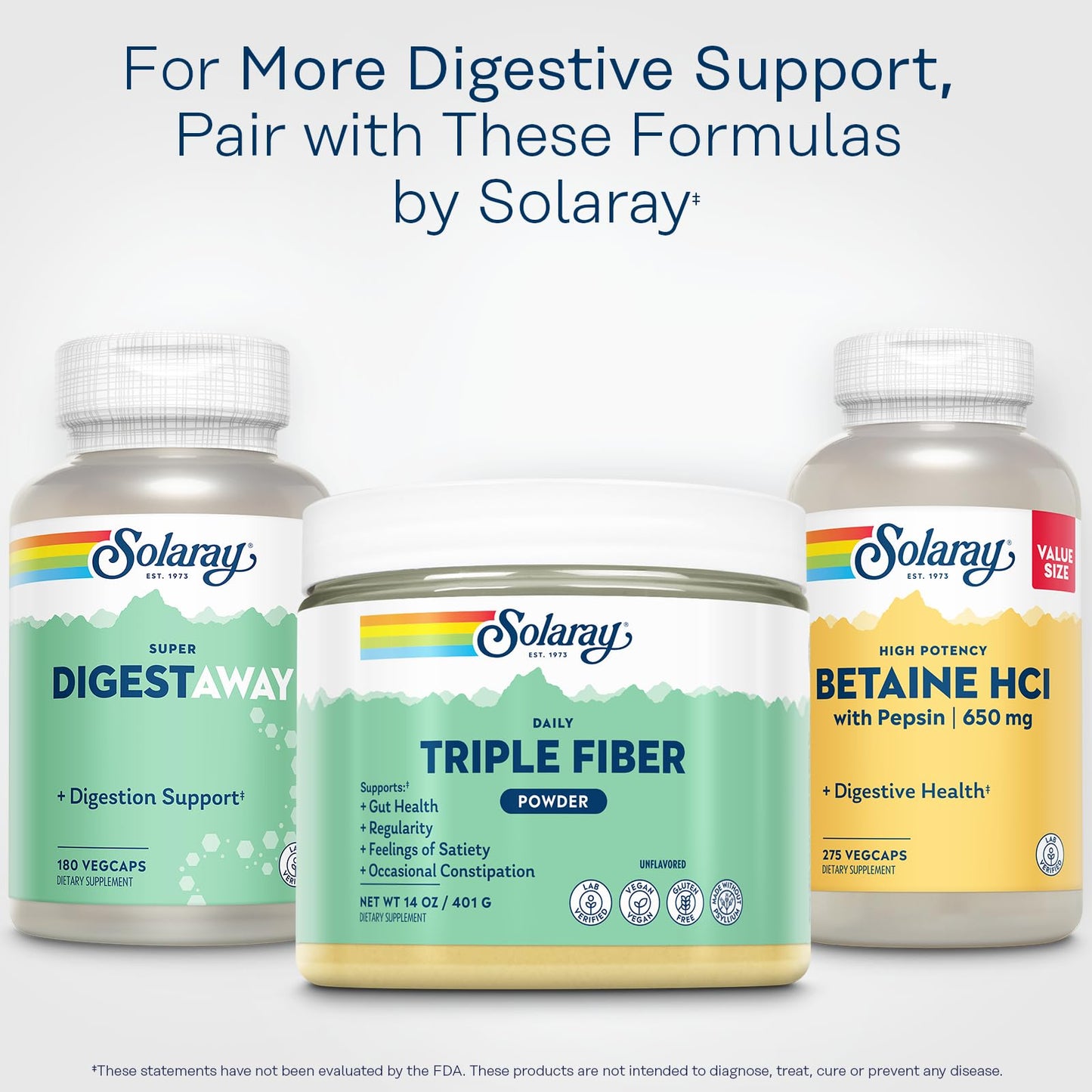SOLARAY Triple Fiber Powder 14 oz