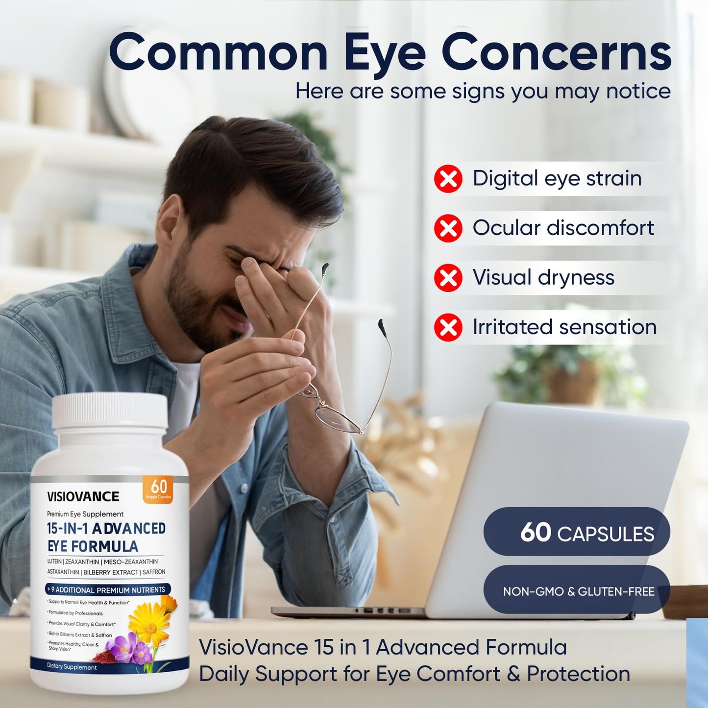 Lexenic VisioVance 15 in 1 Advanced Eye Formula Capsule 1 Count
