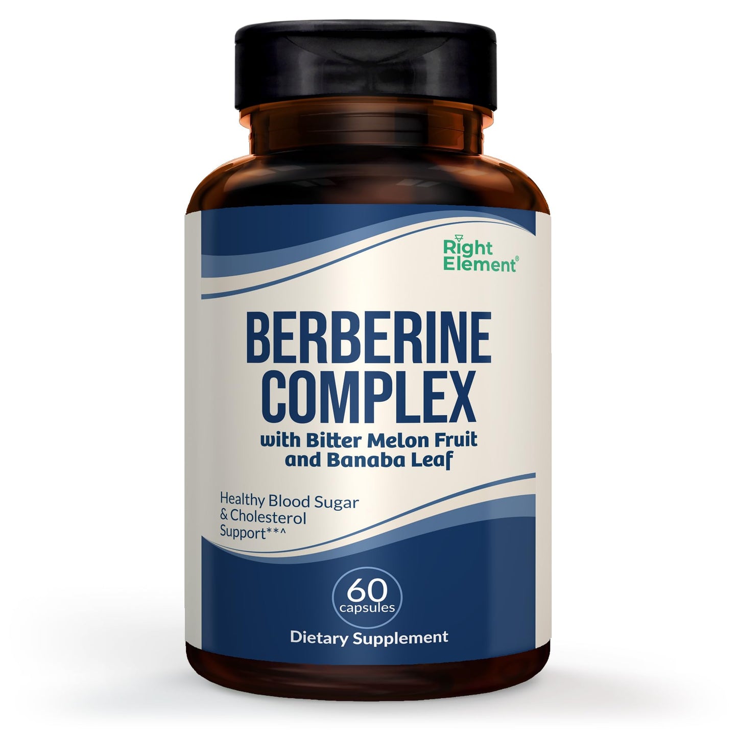 RIGHT ELEMENT Berberine Complex with Bitter Melon and Banaba Leaf, 60 Capsules
