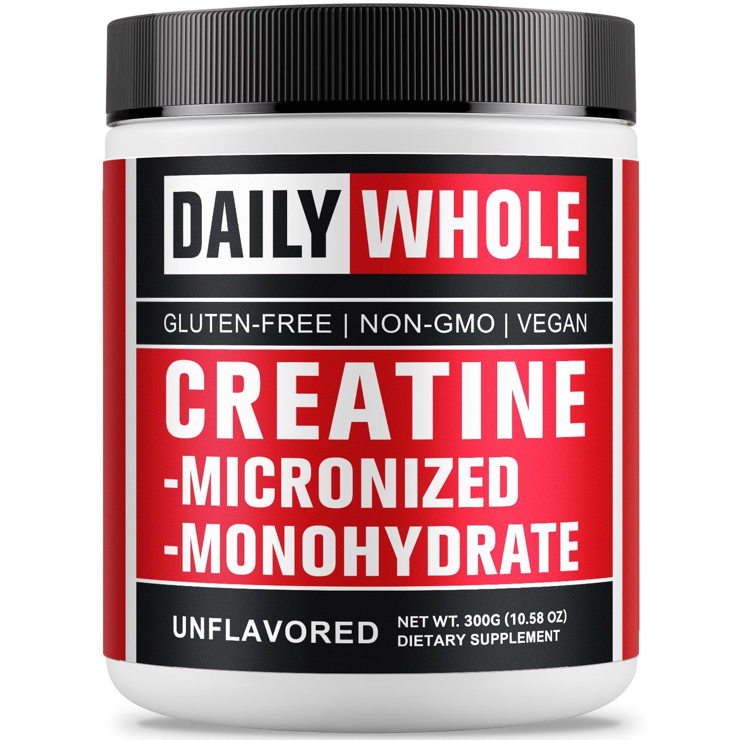 DailyWhole Organics Creatine Monohydrate Micronized Powder, 10.58 Ounces