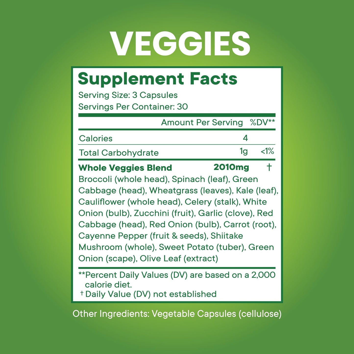 Superfood MD Veggies Supplement Capsule 90 Count