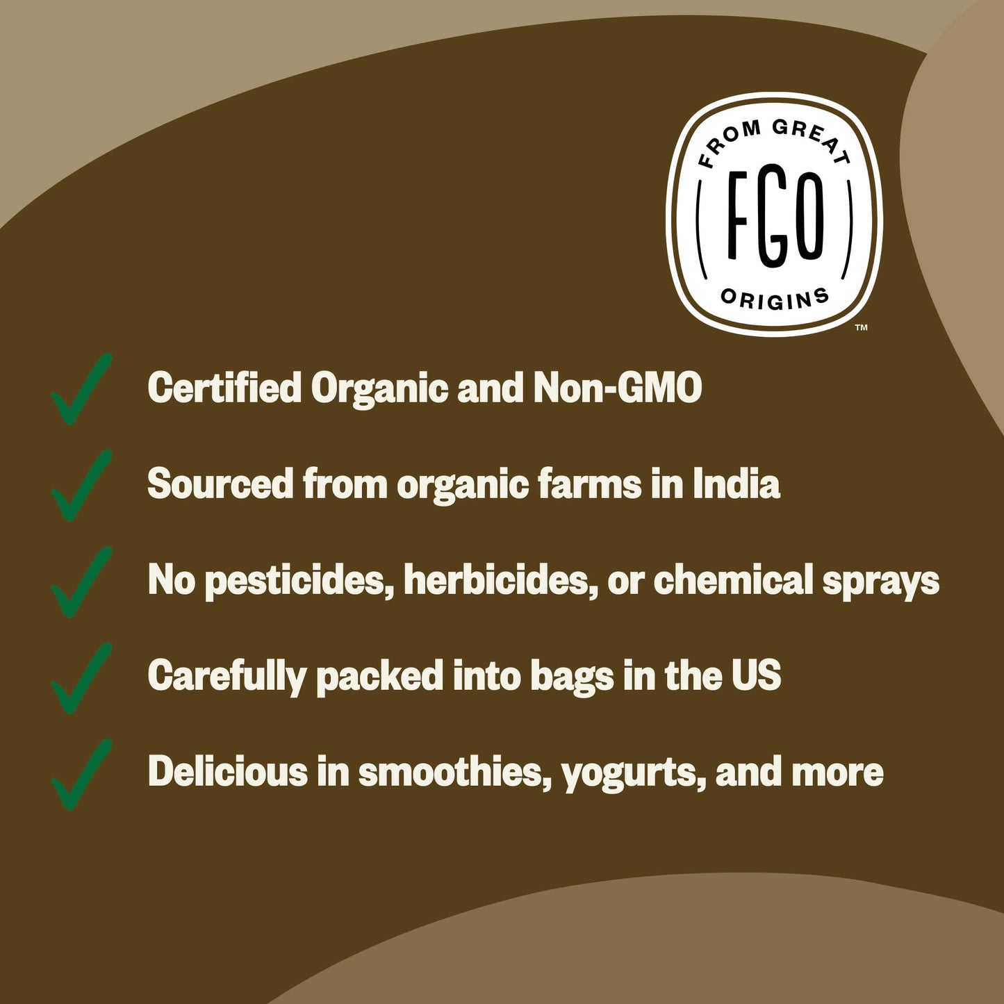 FGO Organic Ashwagandha Root Powder, 16 oz
