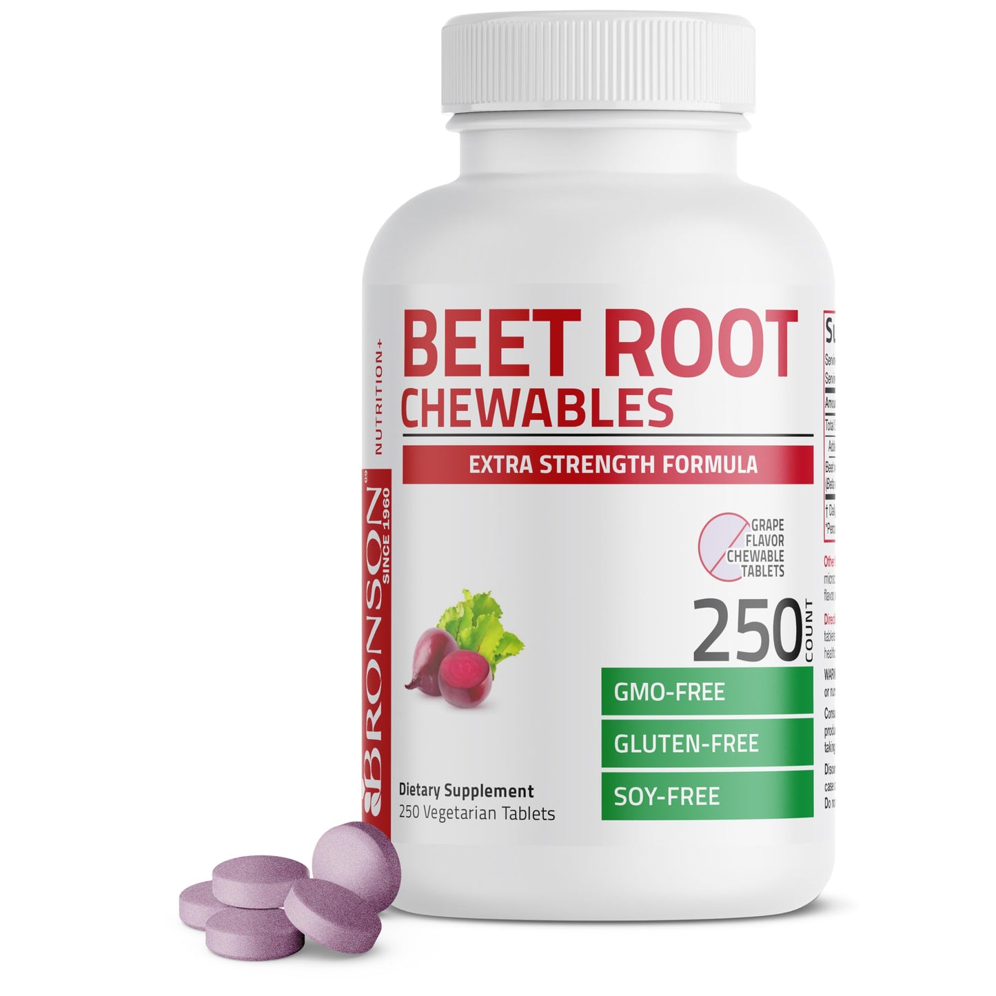 Bronson Beet Root Chewables 250 Count