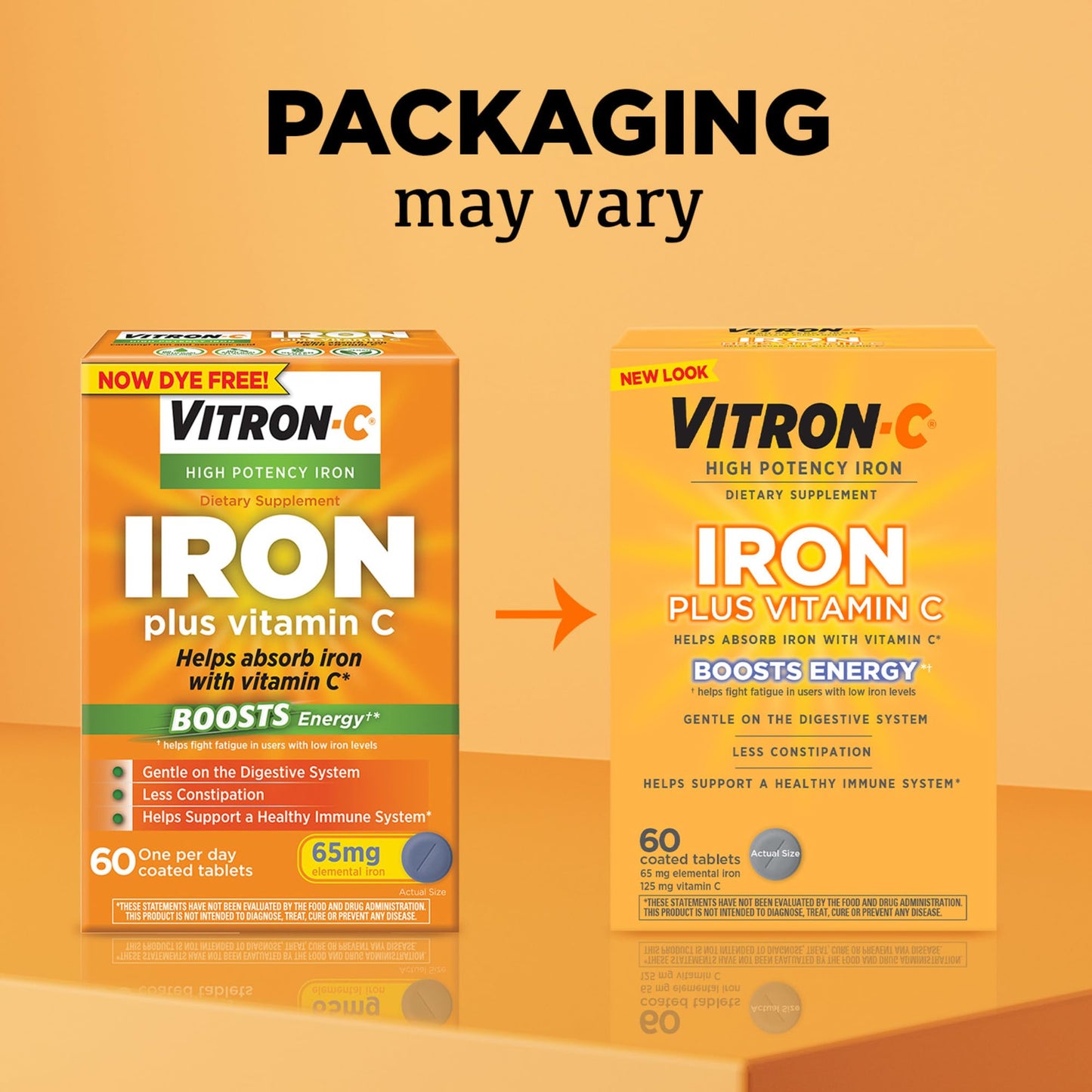 Vitron-C Iron Supplement Tablet, 120 Count