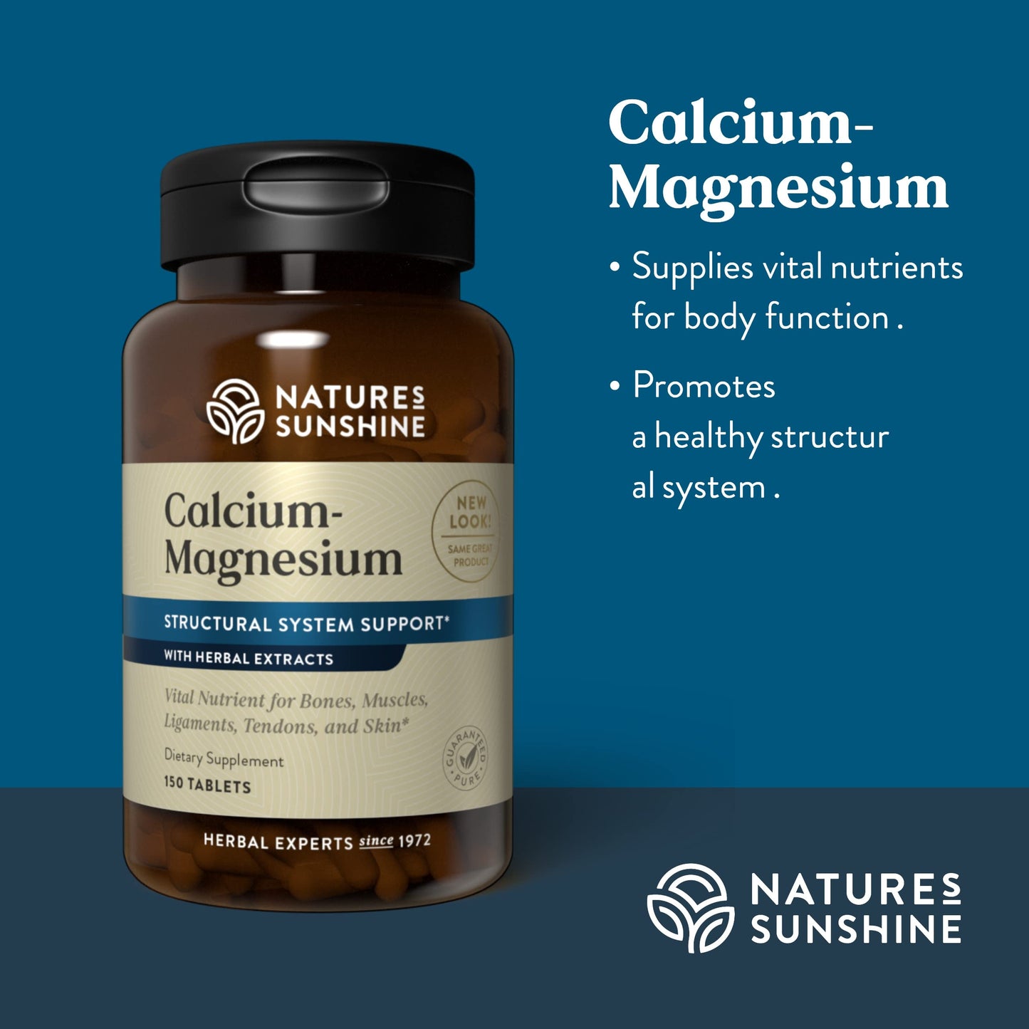 Nature's Sunshine Calcium-Magnesium SynerPro Tablet, 150 Count