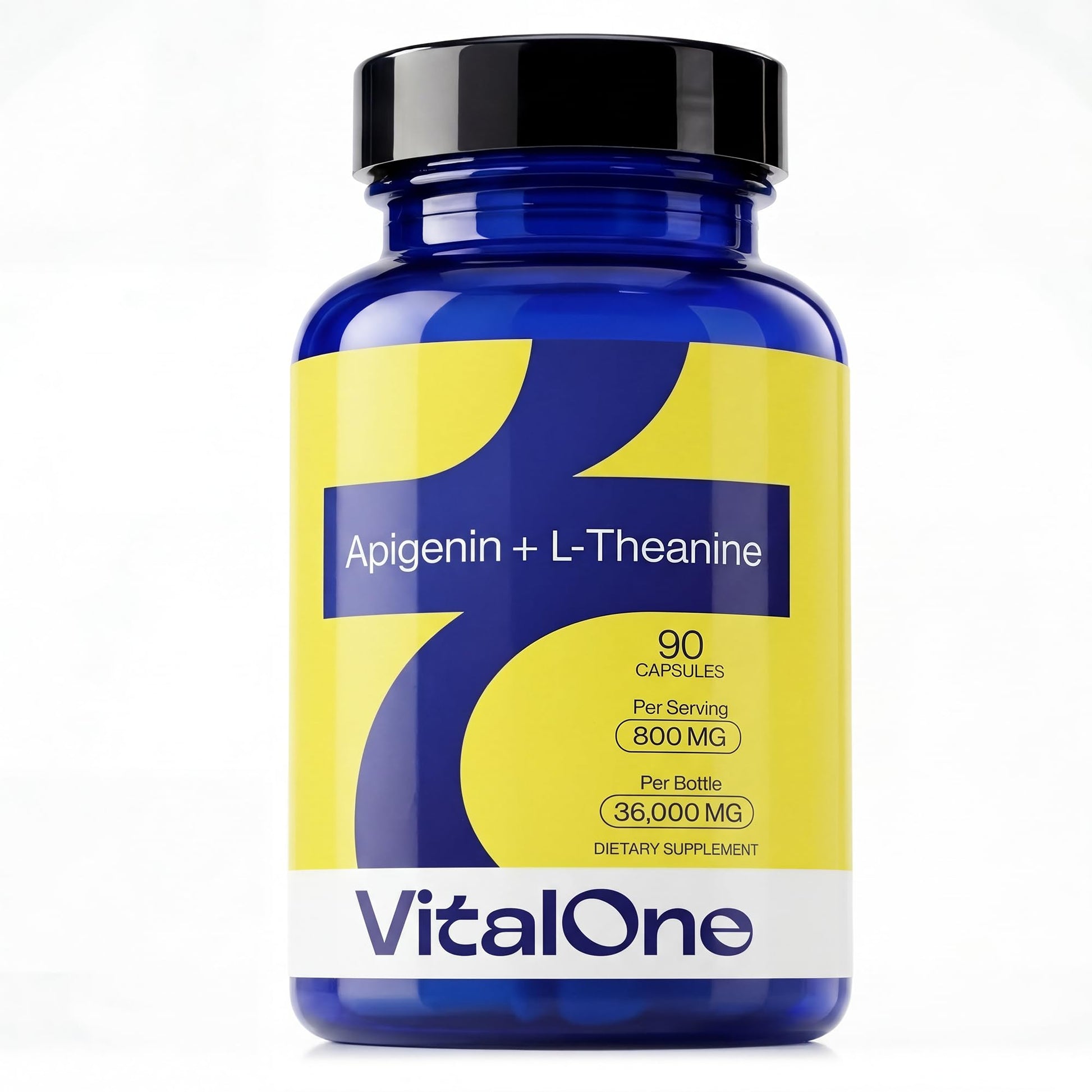 VitalOne Apigenin 200 mg + L-Theanine 600 mg Night Time Capsule, 90 Capsules
