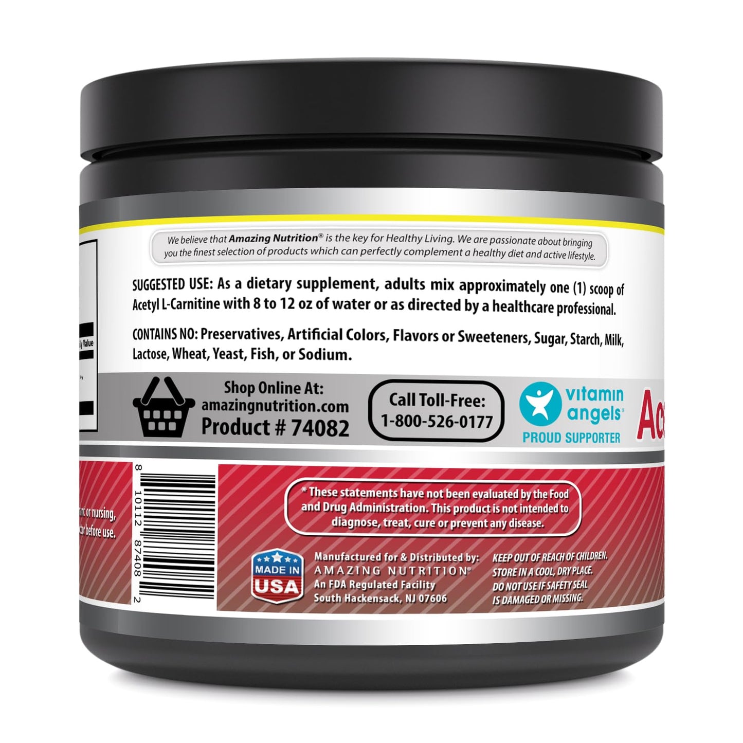 Amazing Nutrition Acetyl L-Carnitine Powder 3.5 Ounces