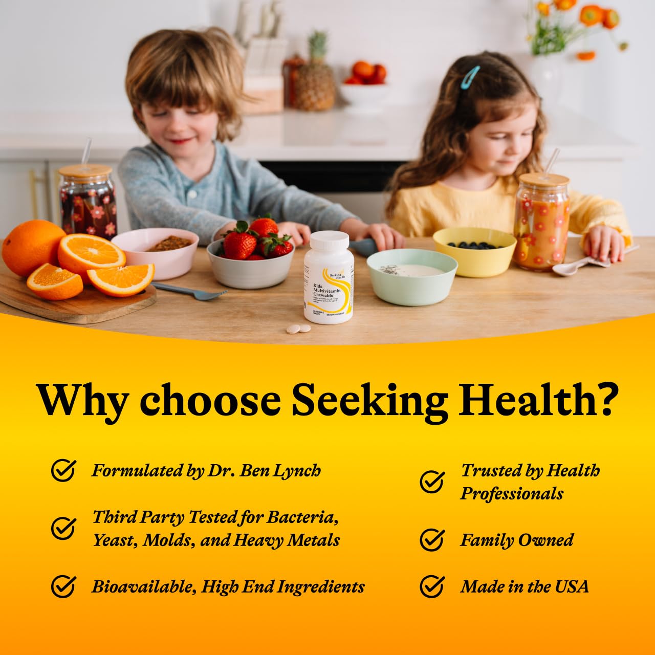 Seeking Health Kids Multivitamin Chewable Tablet, 60 Tablets