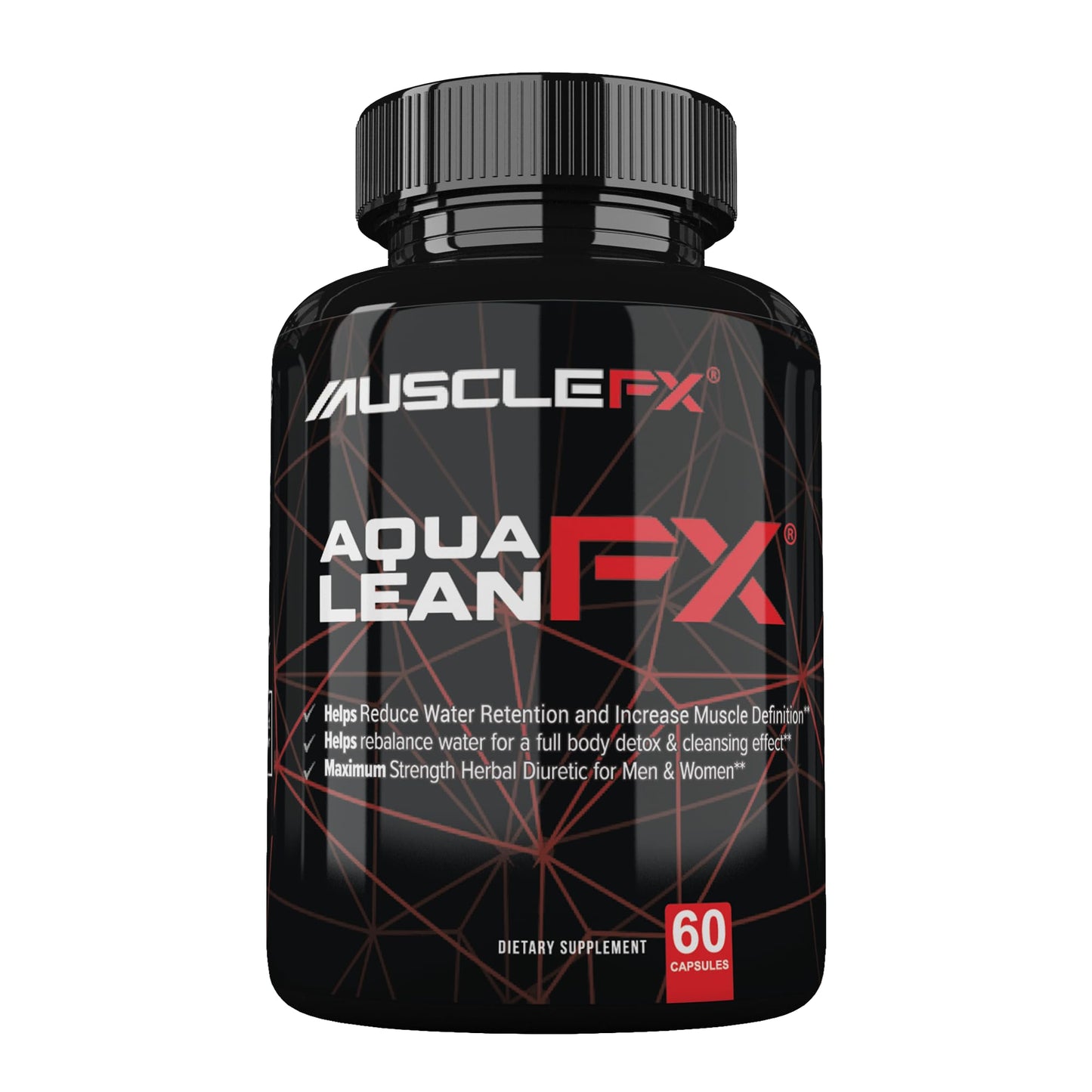 MUSCLE FX AquaLean FX Maximum Strength Diuretic Capsules, 60