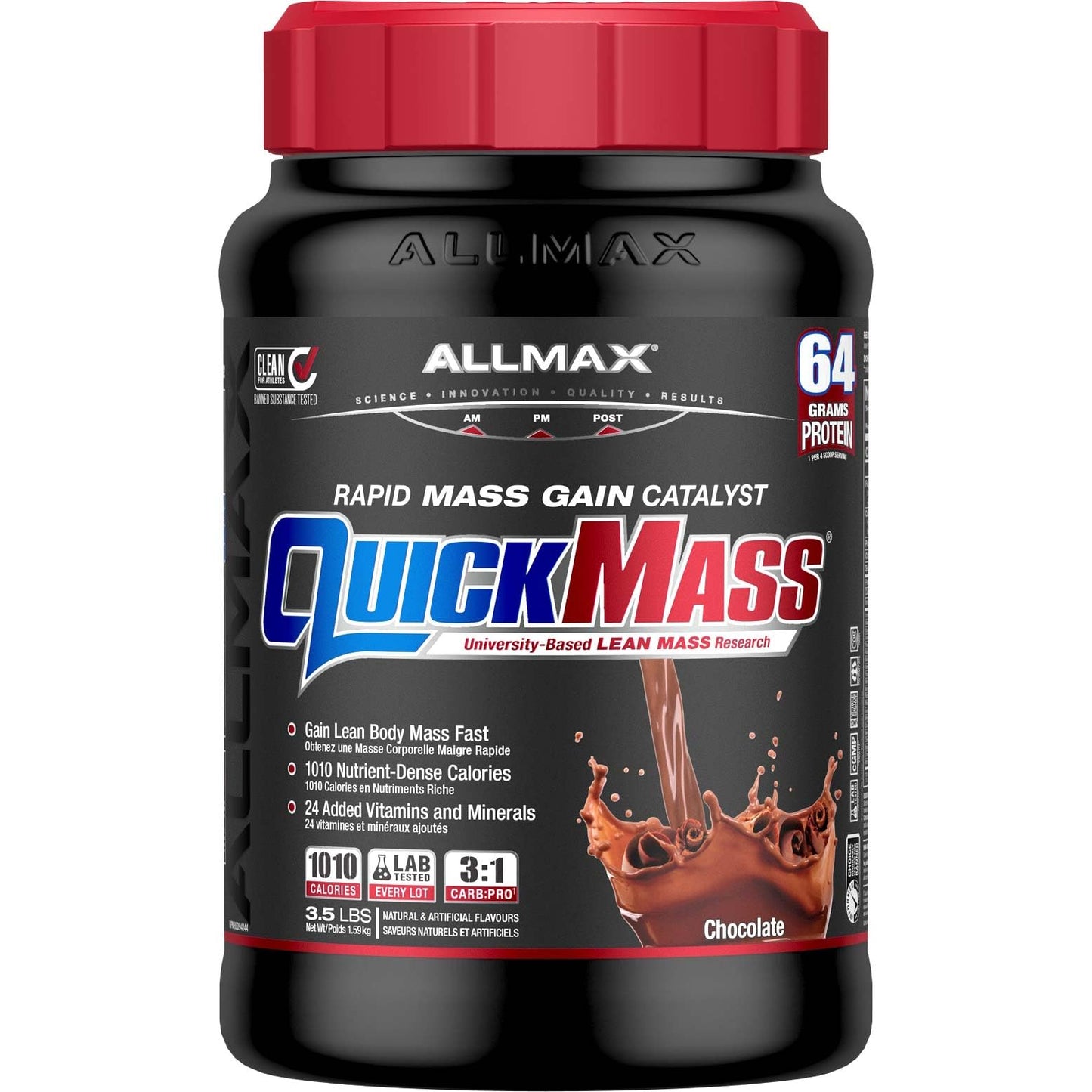 ALLMAX QUICKMASS Mass Gainer Powder, Chocolate 56