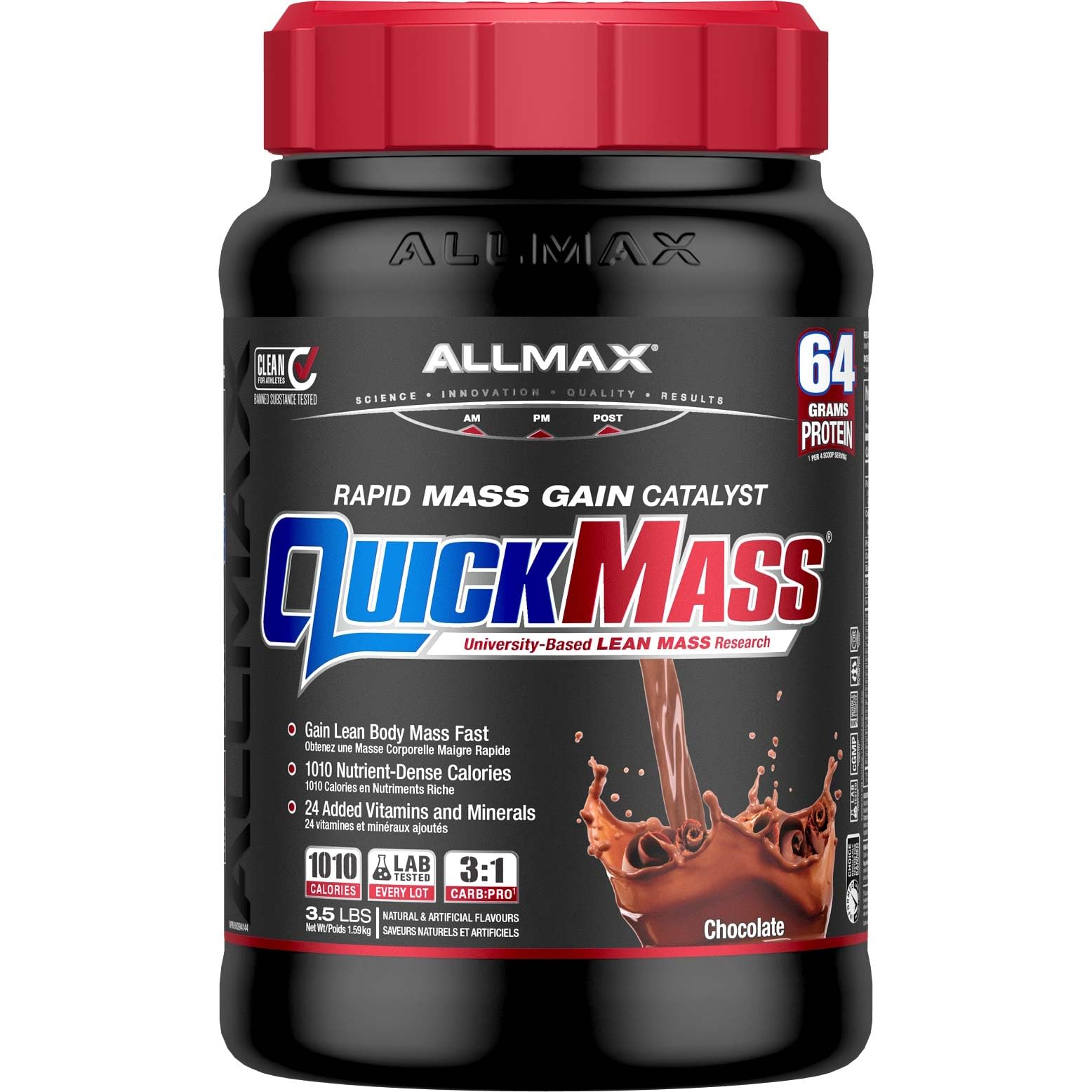 ALLMAX QUICKMASS Mass Gainer Powder, Chocolate 56