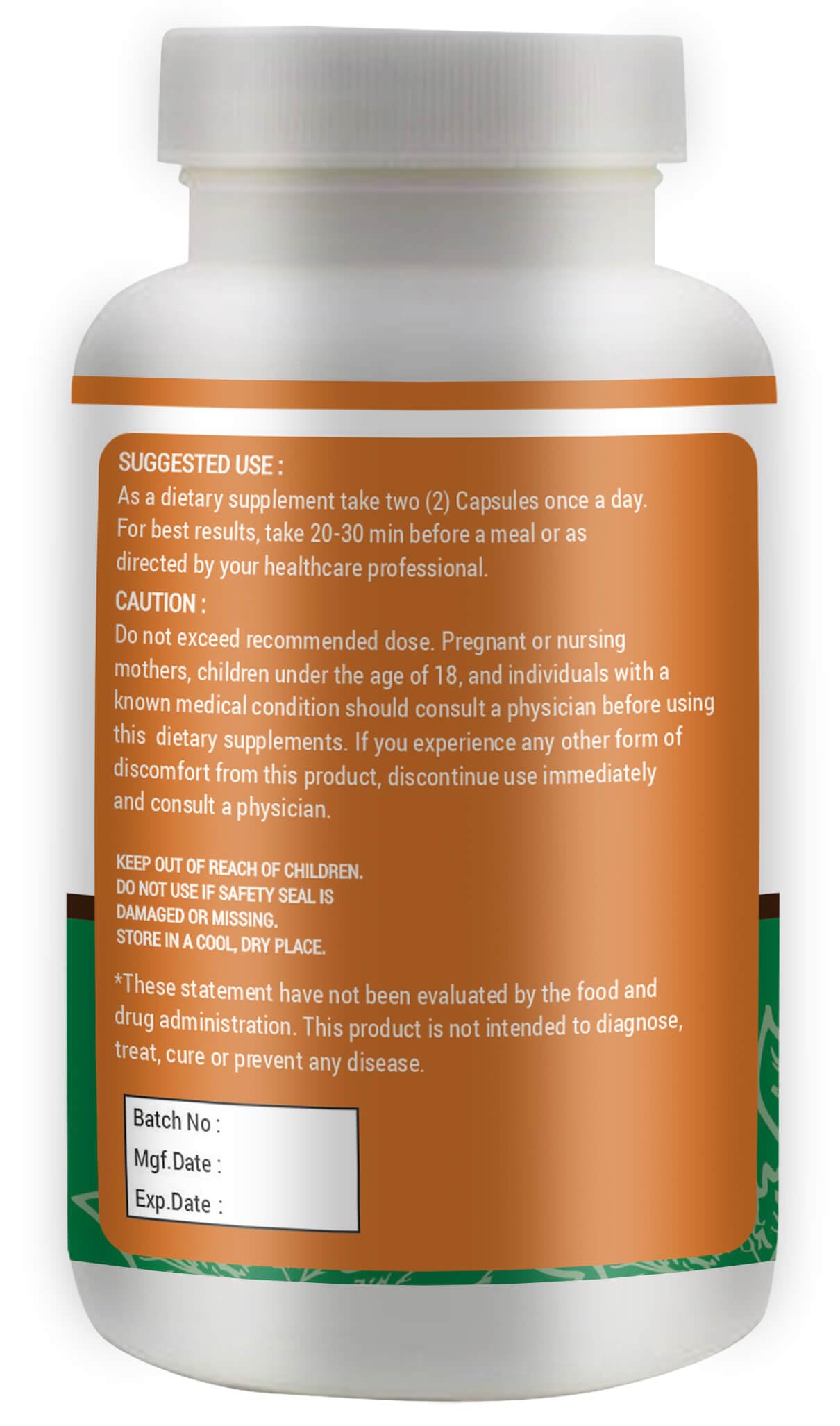 WAY 4 ORGANIC W4O Papaya Leaf Extract Capsules, 1 Count