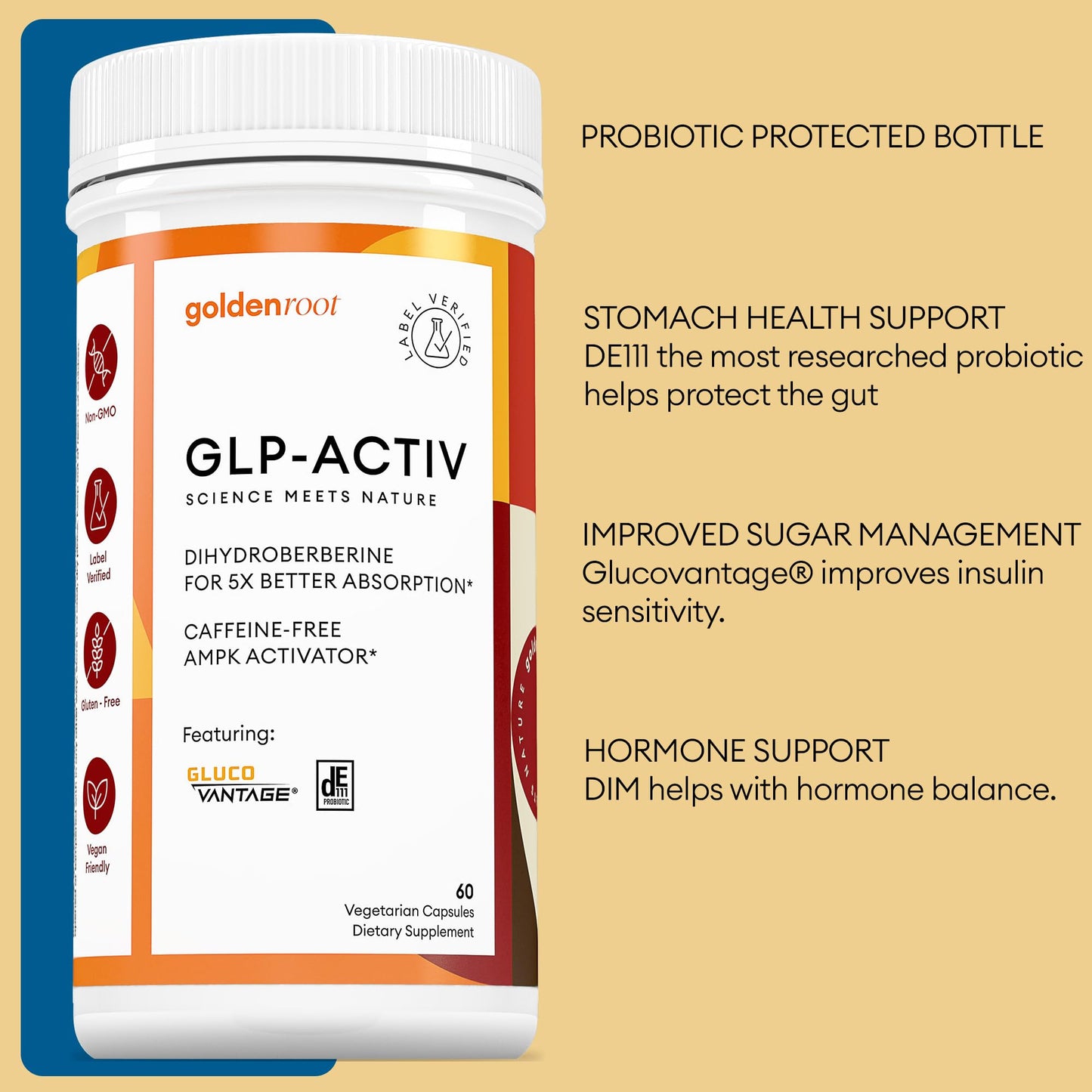 GoldenRoot Berberine Advanced Absorption Formula Capsule 60 Capsules