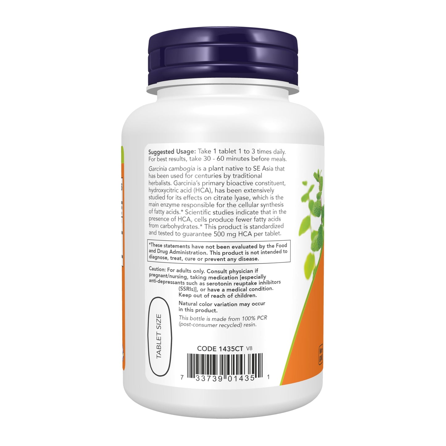NOW Foods Garcinia (Garcinia Cambogia) 1000 mg Healthy Metabolism and Weight Loss, 120 Tablets